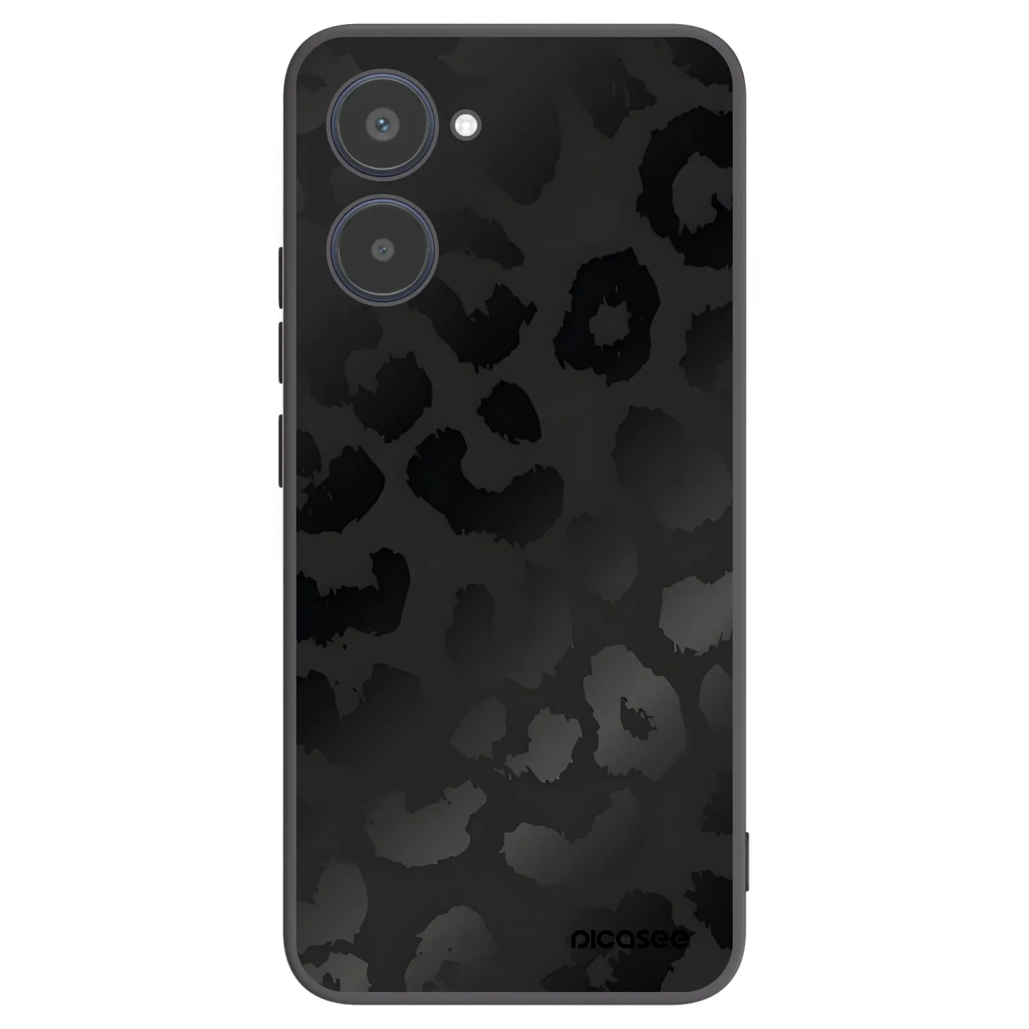 Picasee silikonowe czarne etui na Realme 10 4G - Midnight Leopard