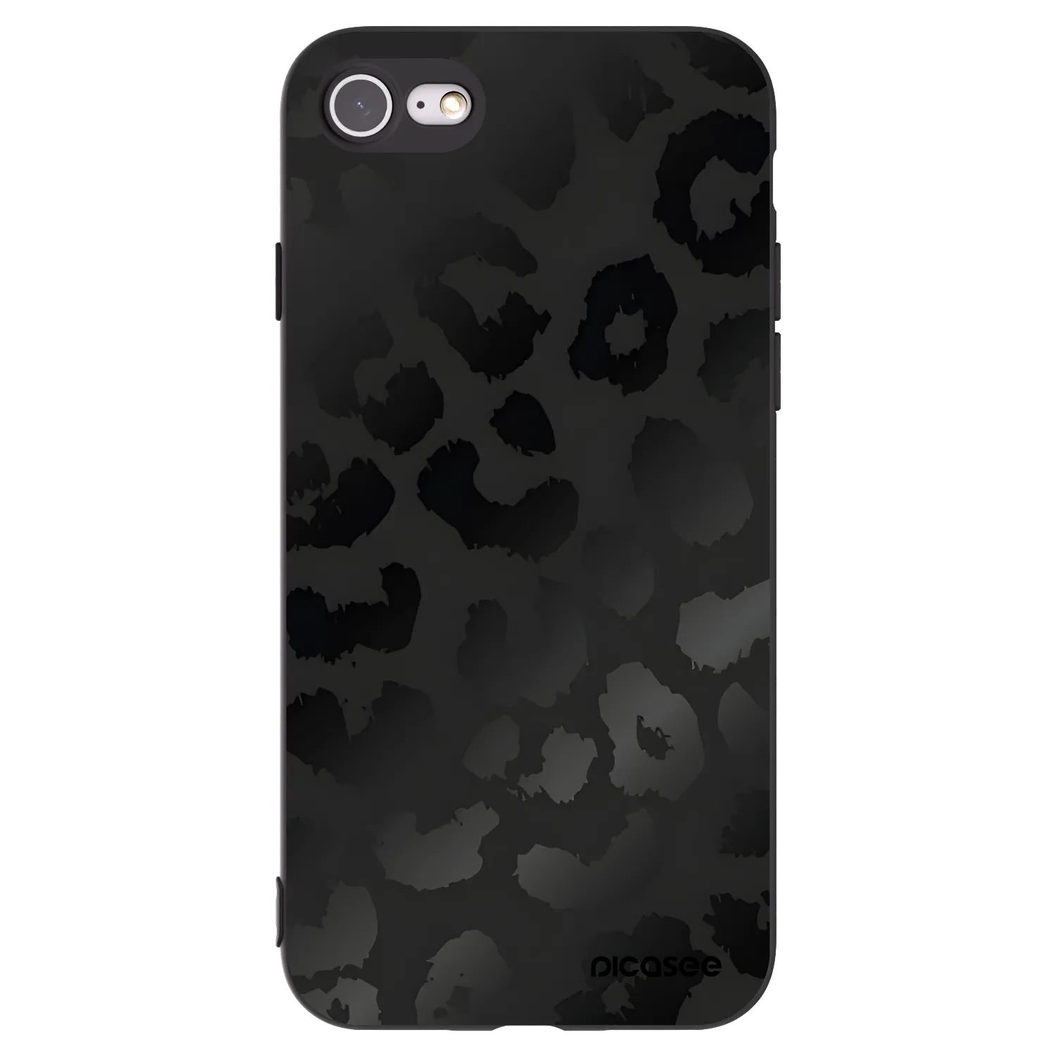 Picasee silikonowe czarne etui na Apple iPhone 7 - Midnight Leopard
