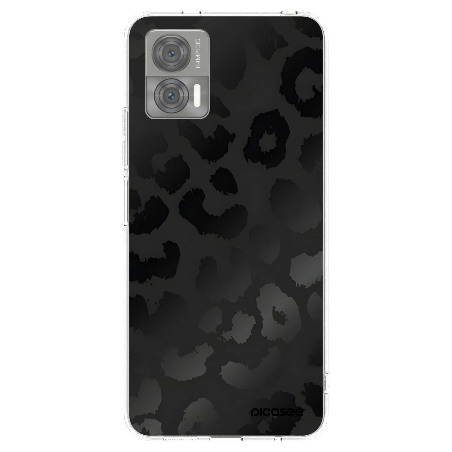 Picasee silikonowe przeźroczyste etui na Motorola Edge 30 Neo - Midnight Leopard