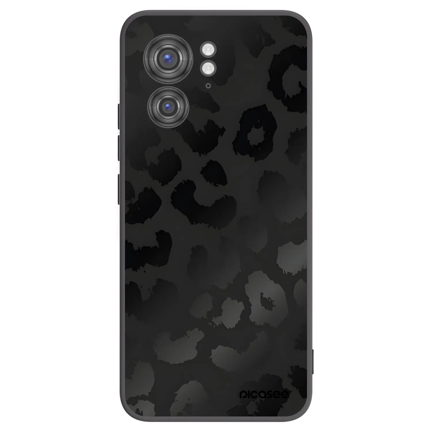 Picasee silikonowe czarne etui na Motorola Edge 40 - Midnight Leopard