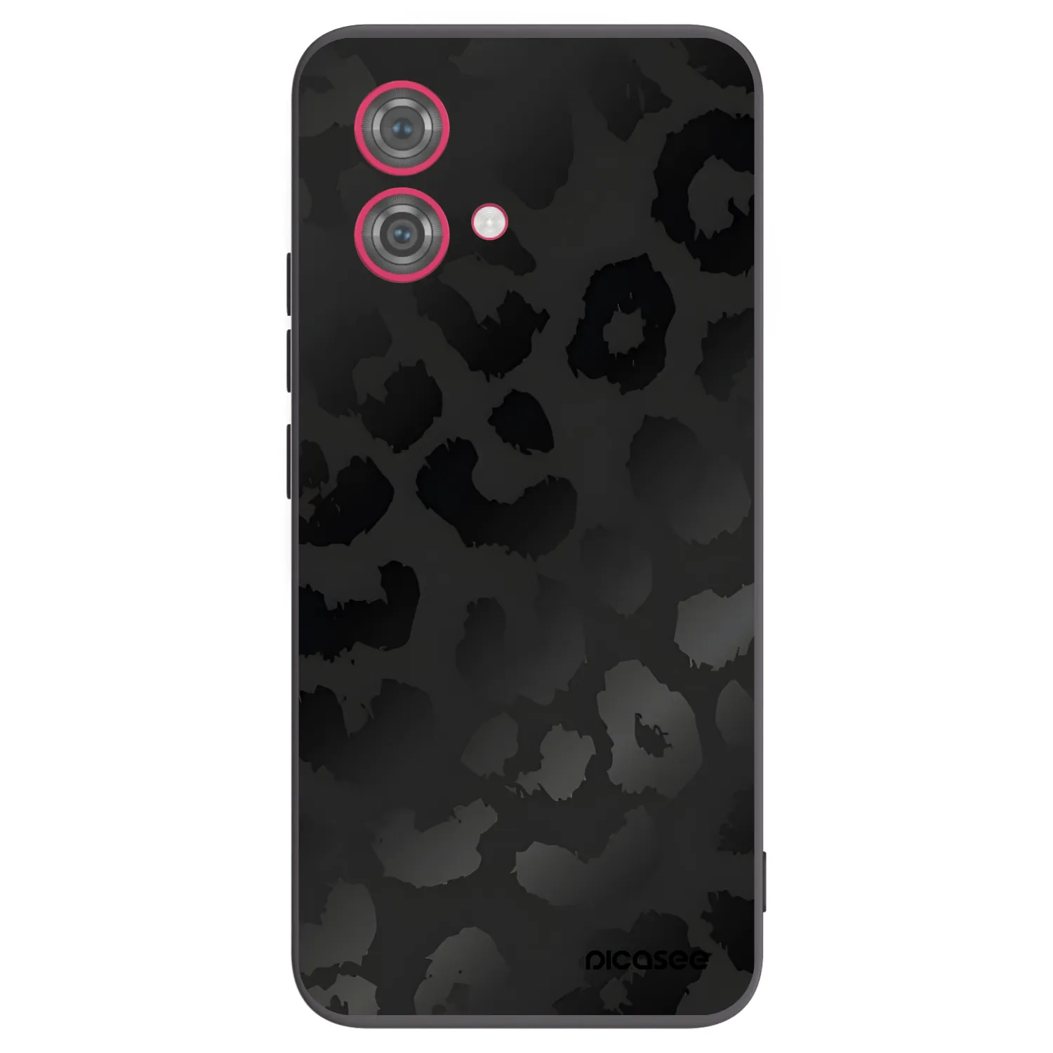 Picasee silikonowe czarne etui na Motorola Moto G84 5G - Midnight Leopard