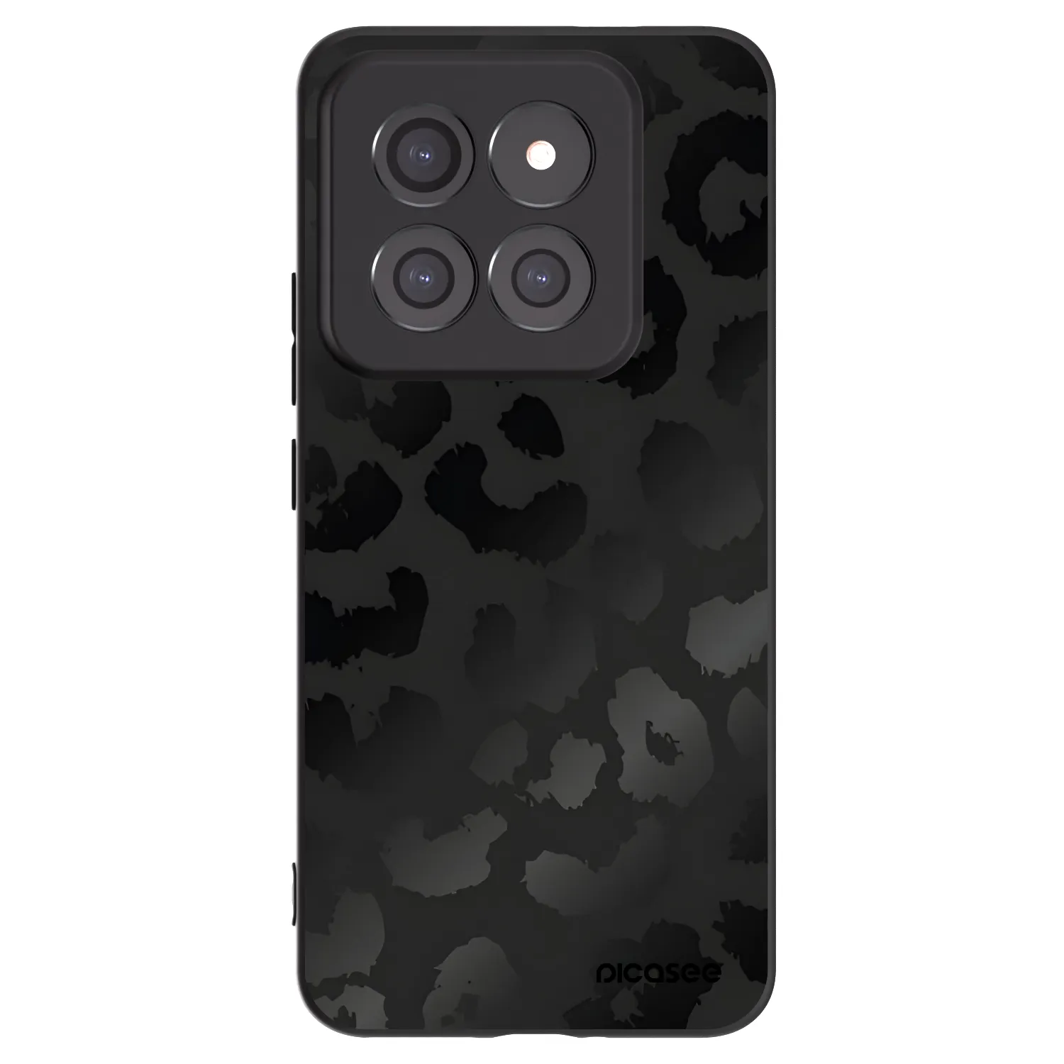 Picasee silikonowe czarne etui na Xiaomi 14 Pro - Midnight Leopard