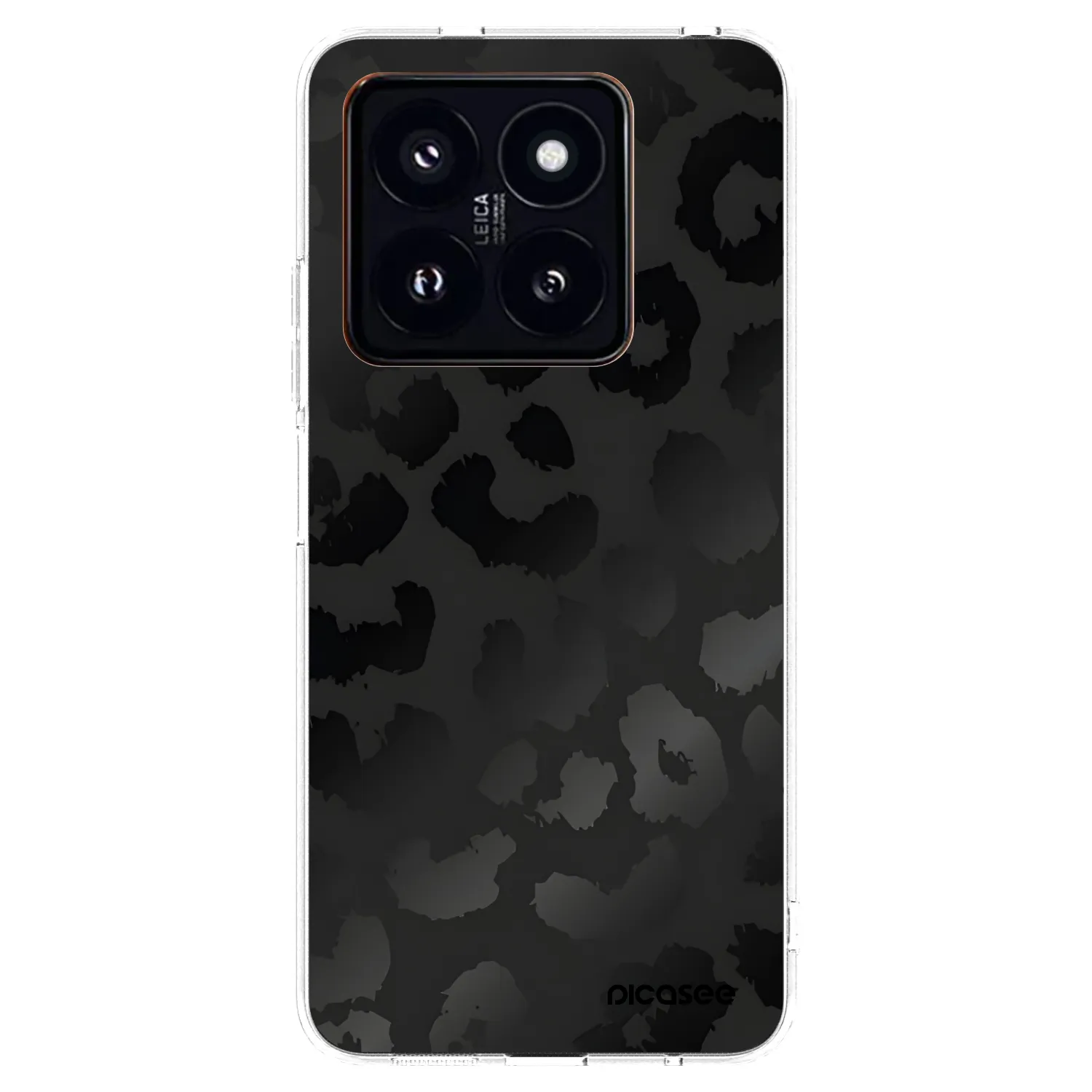 Picasee silikonowe przeźroczyste etui na Xiaomi 14 Pro - Midnight Leopard
