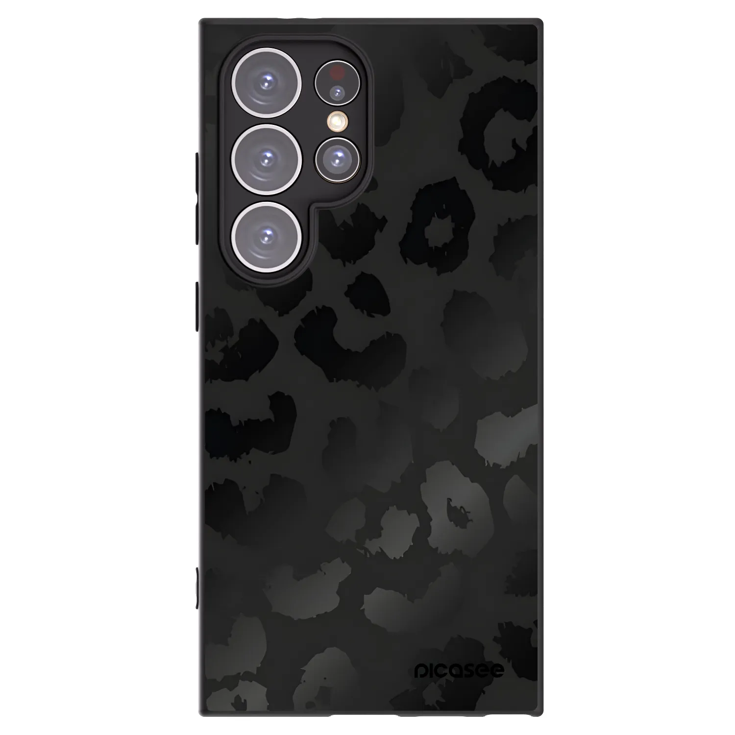 Picasee silikonowe czarne etui na Samsung Galaxy S24 Ultra S928B 5G - Midnight Leopard
