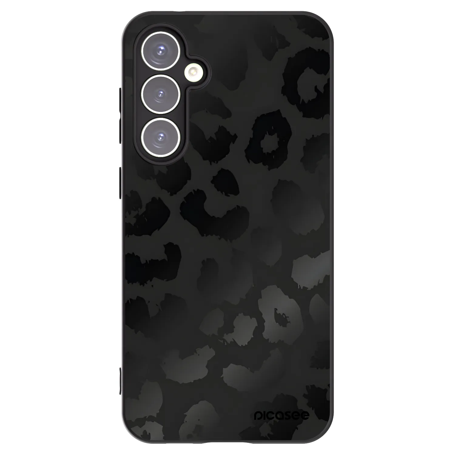 Picasee silikonowe czarne etui na Samsung Galaxy S23 FE S711B - Midnight Leopard