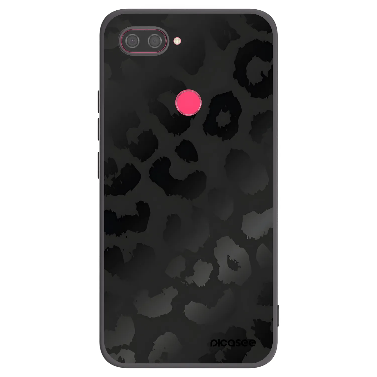 Picasee silikonowe czarne etui na Xiaomi Mi 8 Lite - Midnight Leopard
