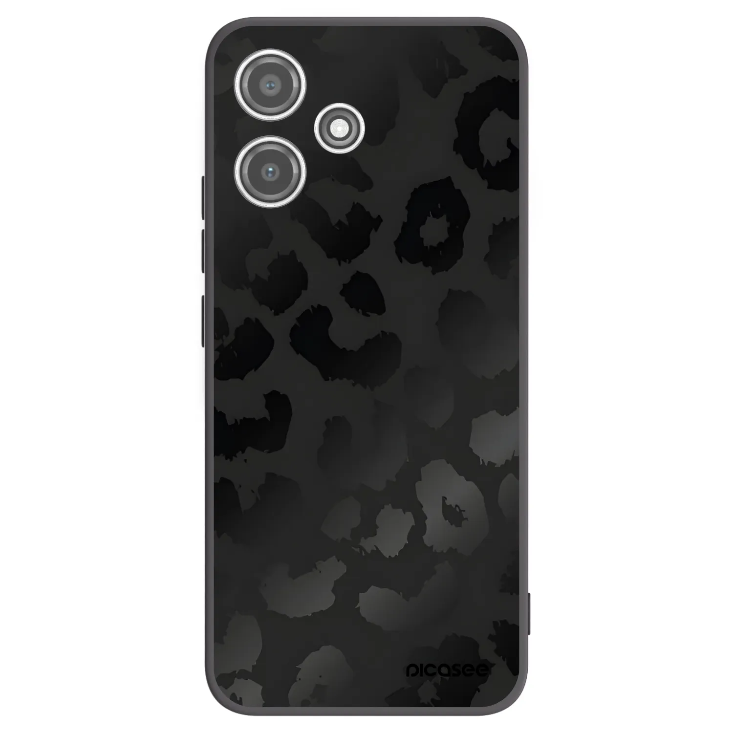Picasee silikonowe czarne etui na Xiaomi Redmi 12 5G - Midnight Leopard