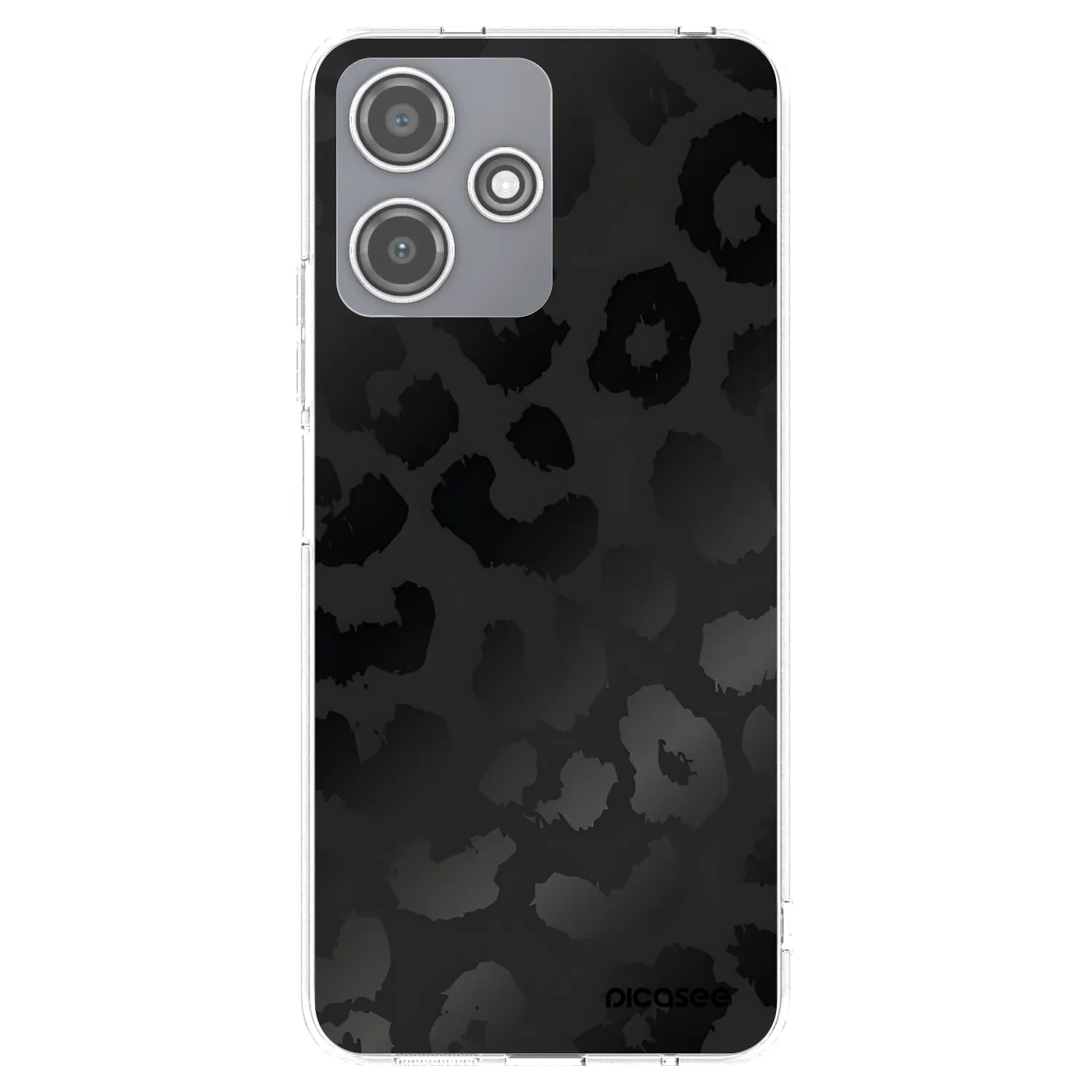 Picasee silikonowe przeźroczyste etui na Xiaomi Redmi 12 5G - Midnight Leopard