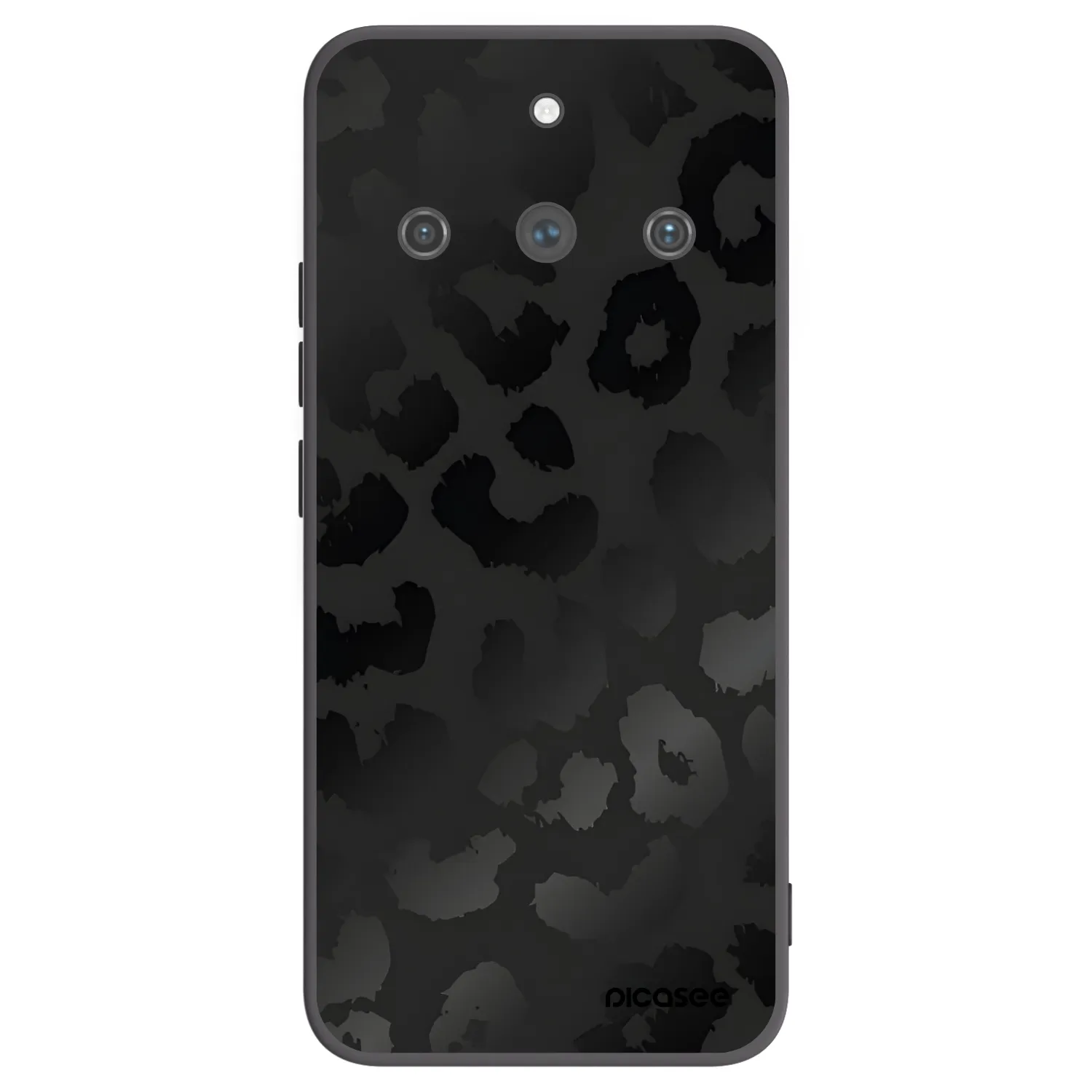 Picasee silikonowe czarne etui na Realme 11 Pro+ - Midnight Leopard