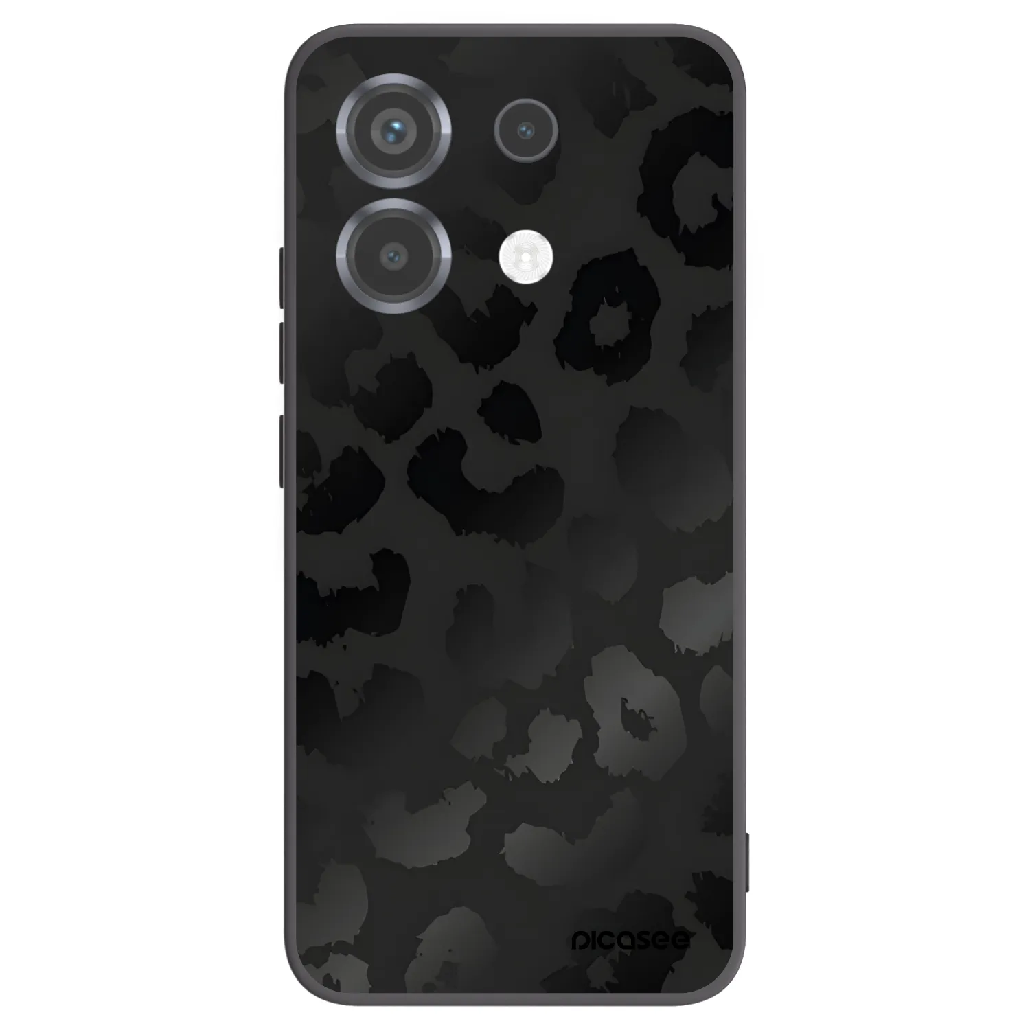 Picasee silikonowe czarne etui na Xiaomi Poco X6 - Midnight Leopard