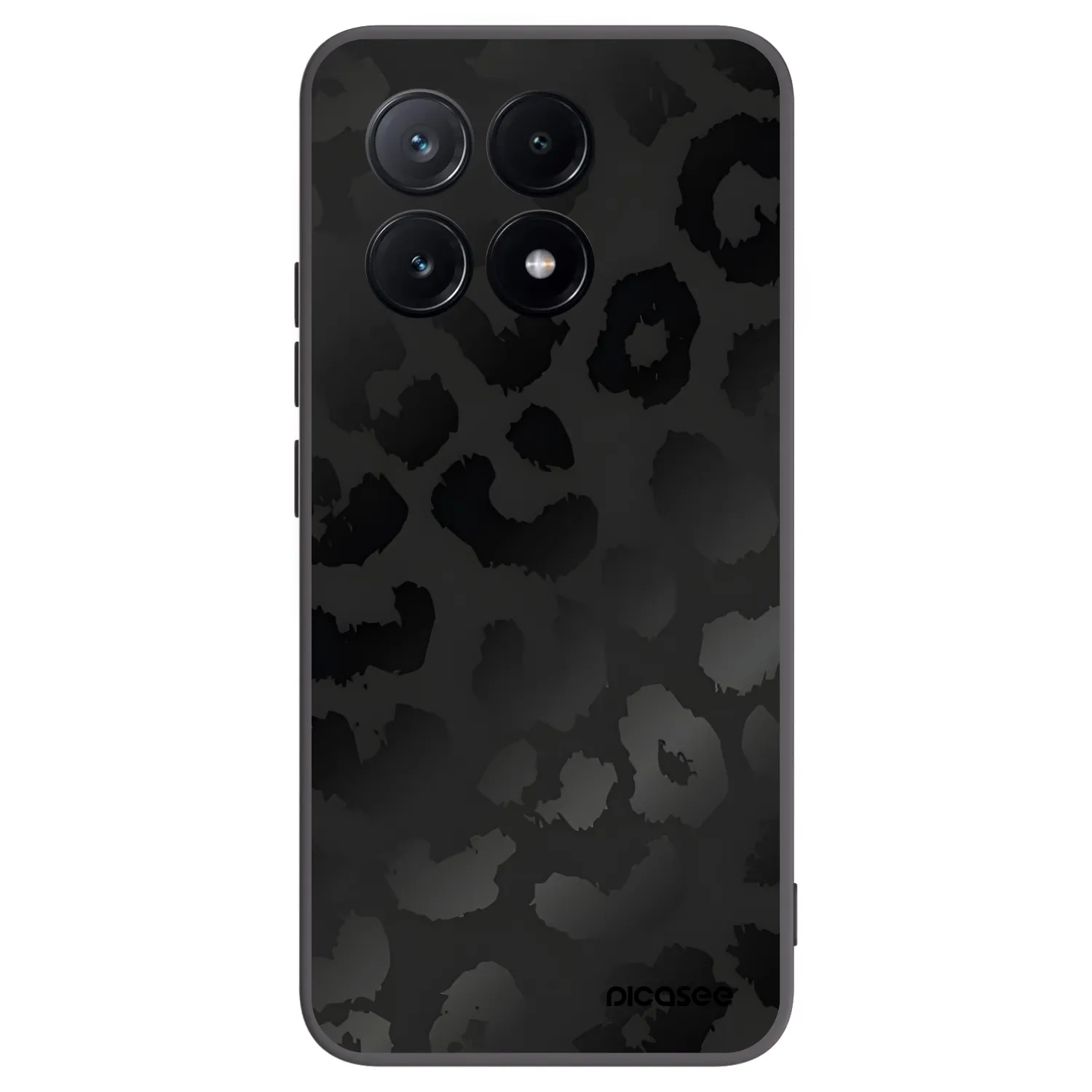 Picasee silikonowe czarne etui na Xiaomi Poco X6 Pro - Midnight Leopard