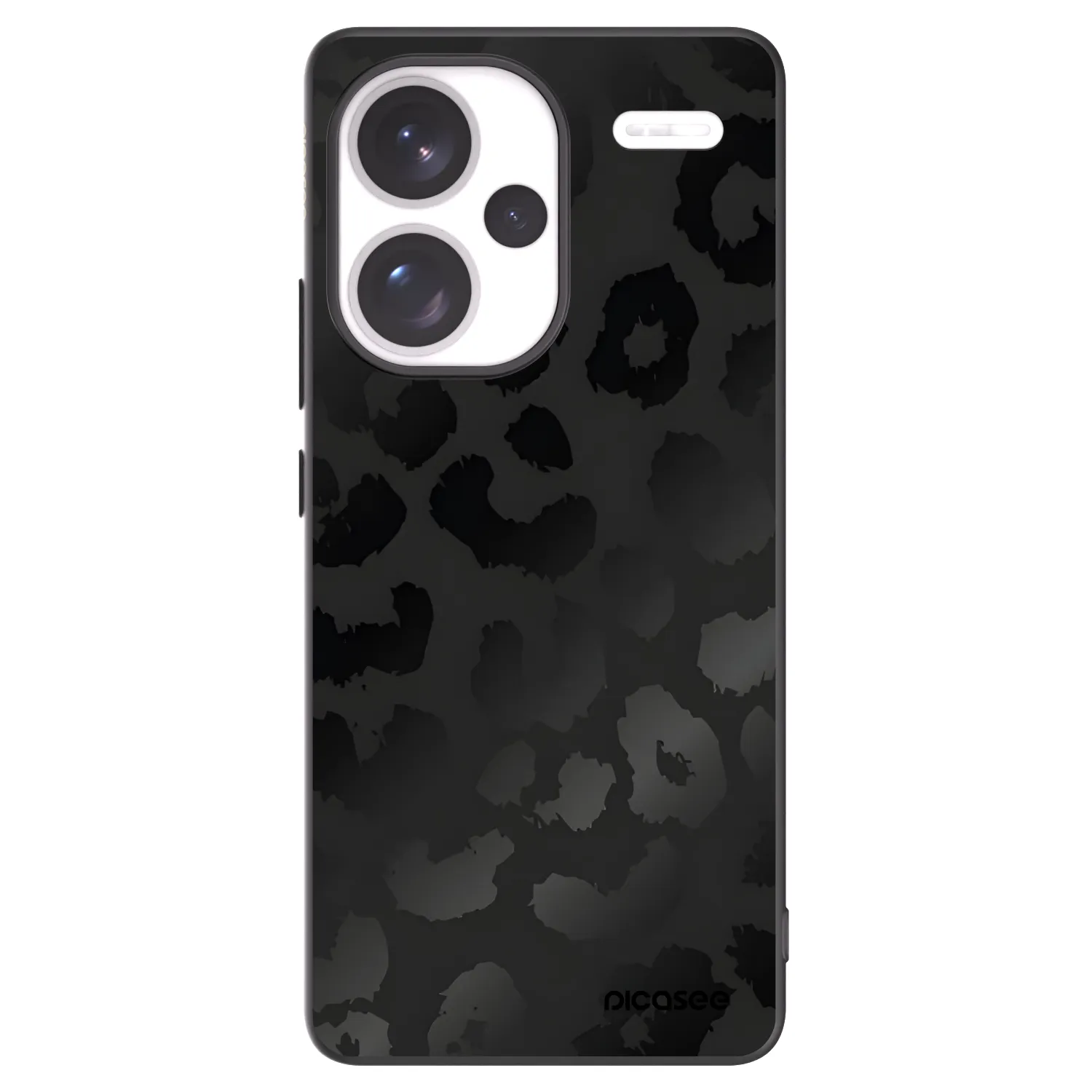 Picasee silikonowe czarne etui na Xiaomi Redmi Note 13 Pro+ 5G - Midnight Leopard