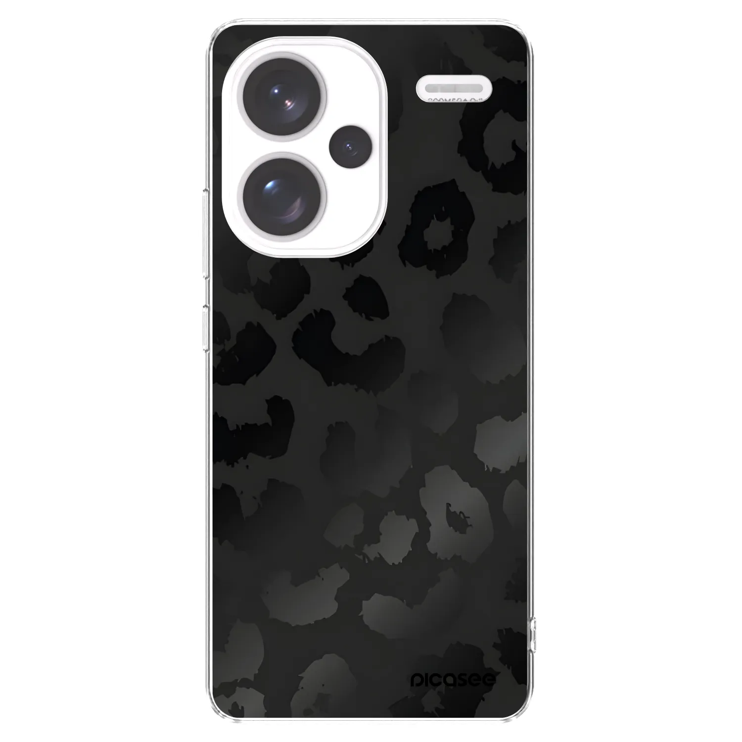 Picasee silikonowe przeźroczyste etui na Xiaomi Redmi Note 13 Pro+ 5G - Midnight Leopard