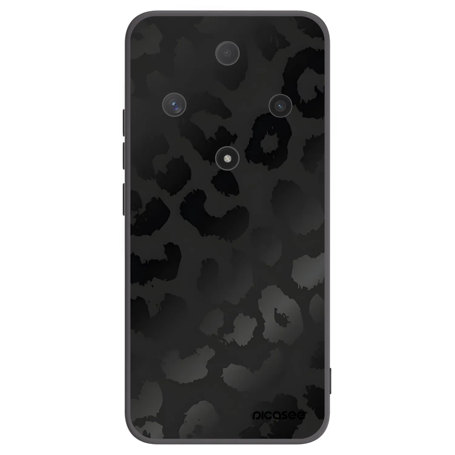 Picasee silikonowe czarne etui na Honor Magic6 Lite 5G - Midnight Leopard