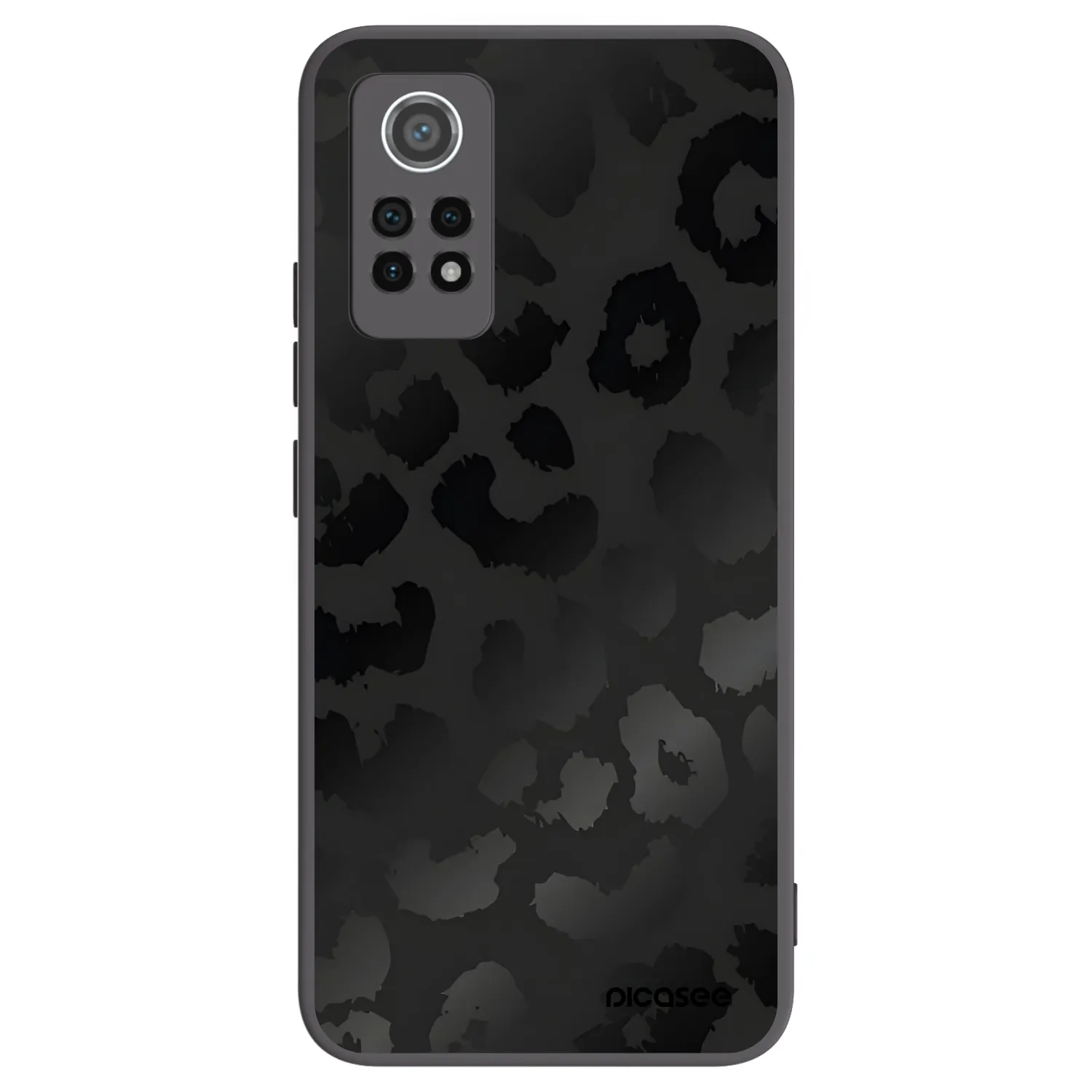 Picasee silikonowe czarne etui na Xiaomi Redmi Note 12 Pro 4G - Midnight Leopard