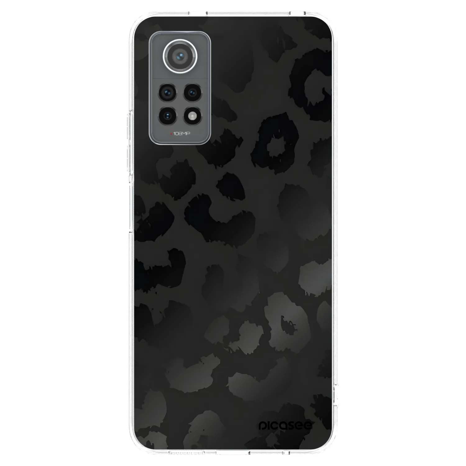 Picasee silikonowe przeźroczyste etui na Xiaomi Redmi Note 12 Pro 4G - Midnight Leopard