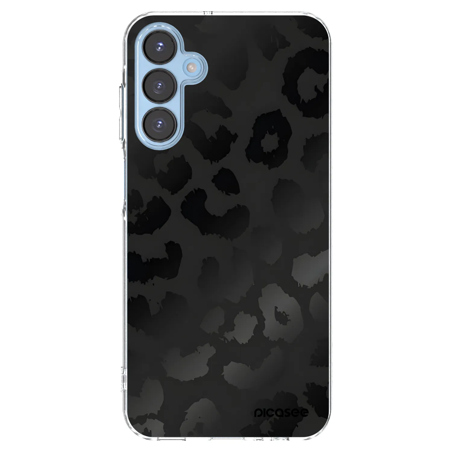 Picasee silikonowe przeźroczyste etui na Samsung Galaxy A15 A156B 5G - Midnight Leopard