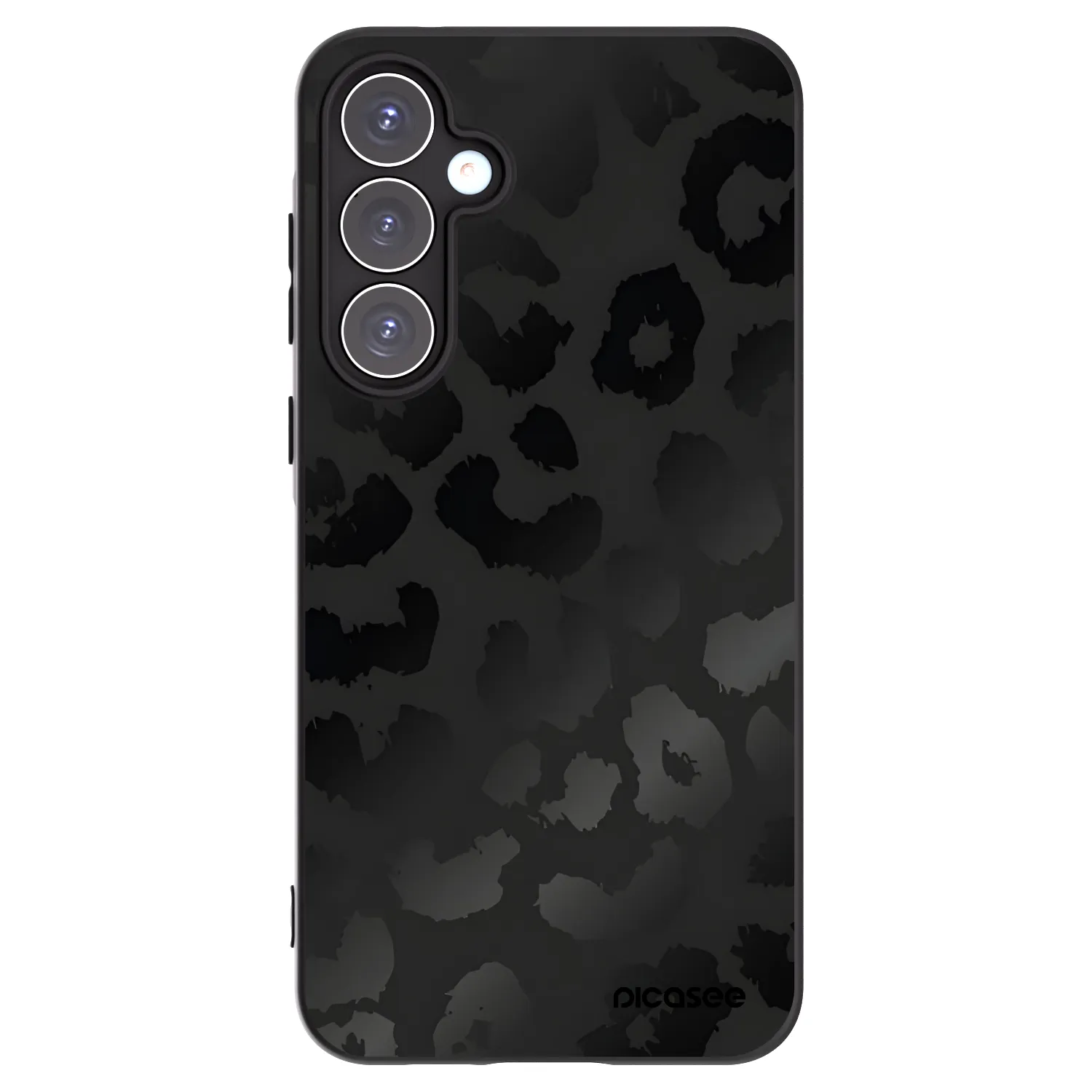 Picasee silikonowe czarne etui na Samsung Galaxy A55 5G A556B - Midnight Leopard