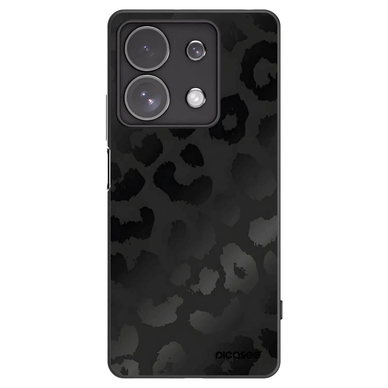 Picasee silikonowe czarne etui na Xiaomi Redmi Note 13 Pro 4G - Midnight Leopard