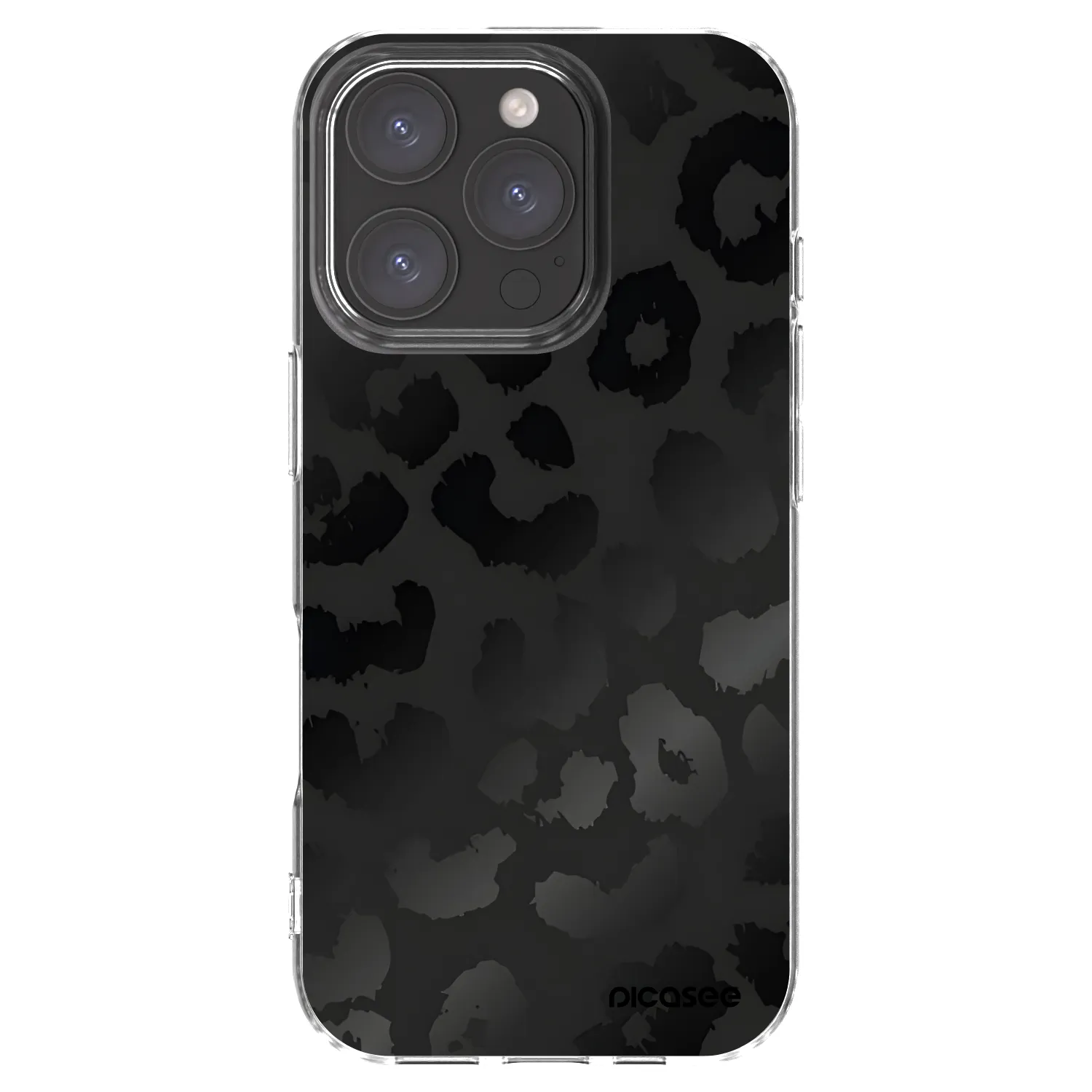 Picasee silikonowe przeźroczyste etui na Apple iPhone 16 Pro - Midnight Leopard