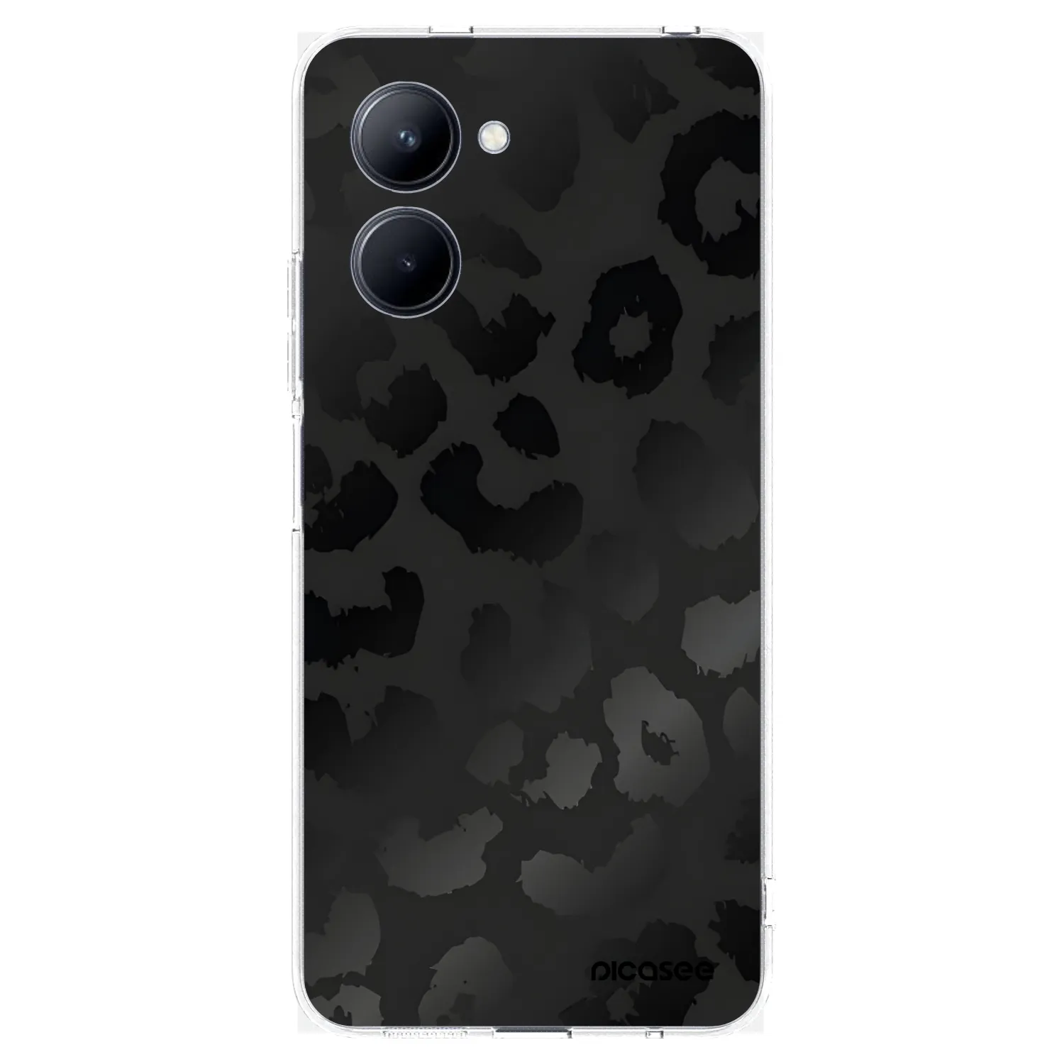 Picasee silikonowe przeźroczyste etui na Realme C33 (2023) - Midnight Leopard
