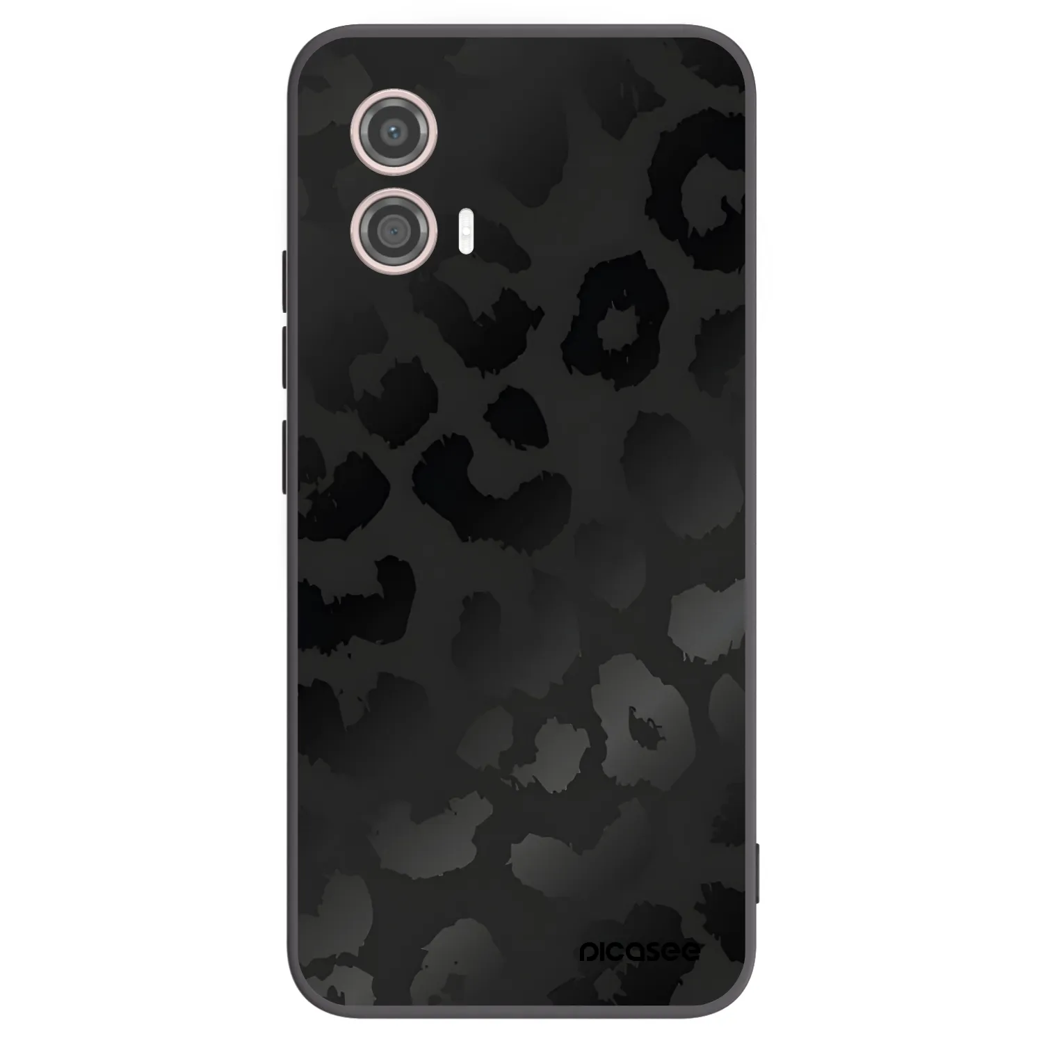 Picasee silikonowe czarne etui na Motorola Moto G53 5G - Midnight Leopard