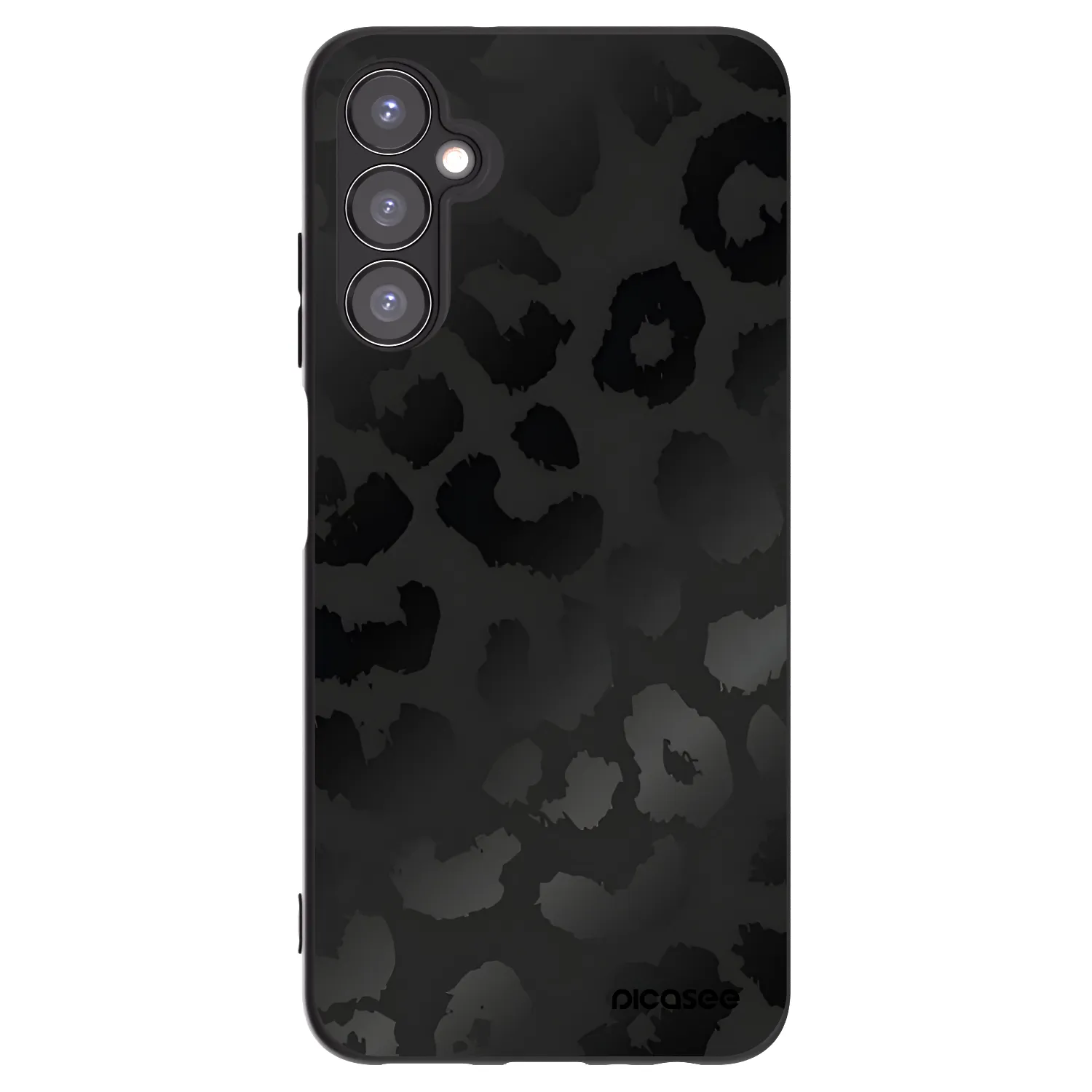 Picasee silikonowe czarne etui na Samsung Galaxy A05s A057G - Midnight Leopard
