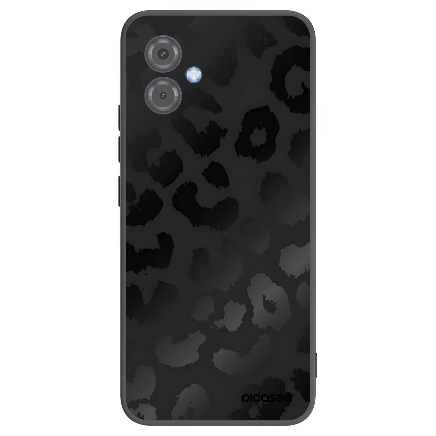 Picasee silikonowe czarne etui na Motorola Moto G14 - Midnight Leopard