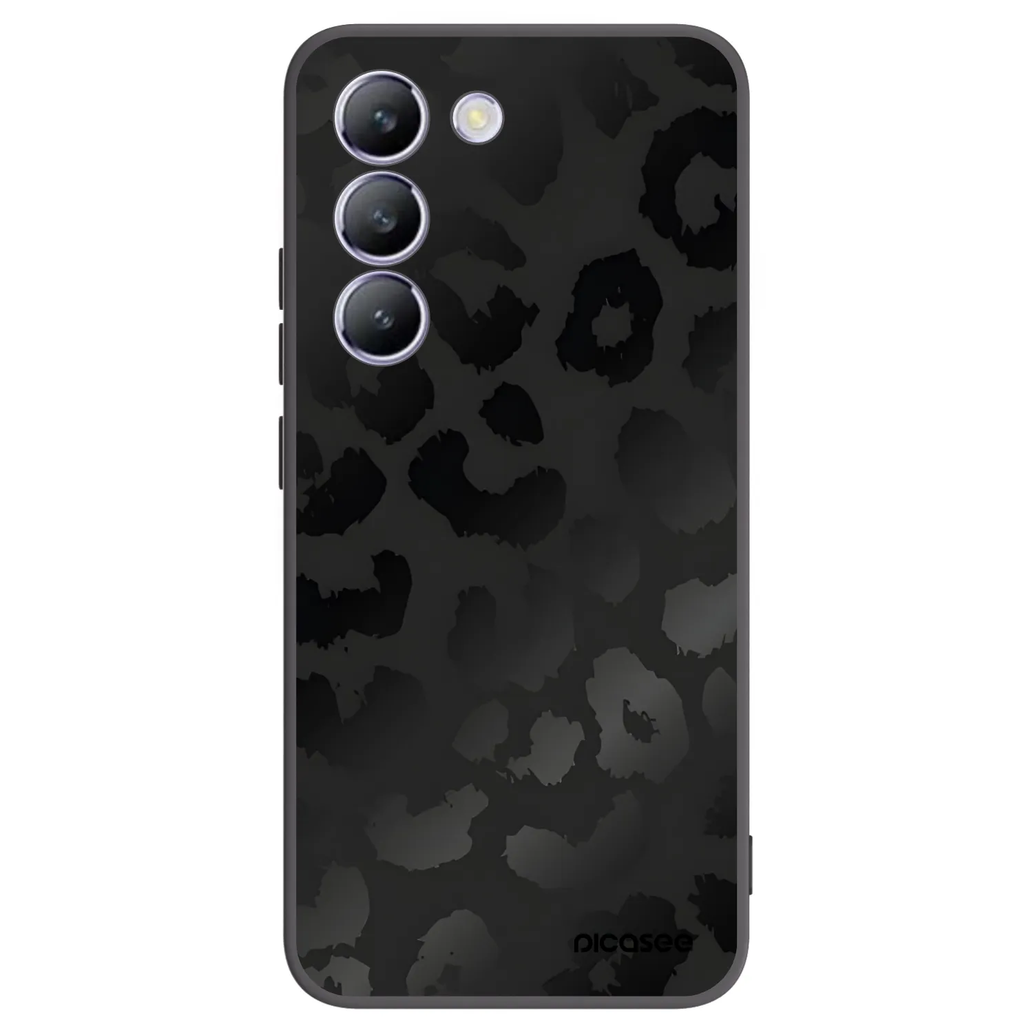 Picasee silikonowe czarne etui na Vivo V40 SE 5G - Midnight Leopard