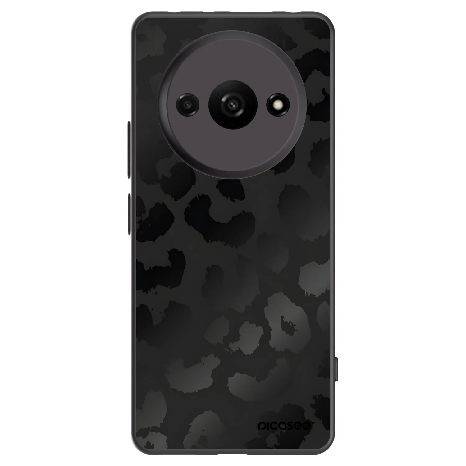 Picasee silikonowe czarne etui na Xiaomi Redmi A3 - Midnight Leopard