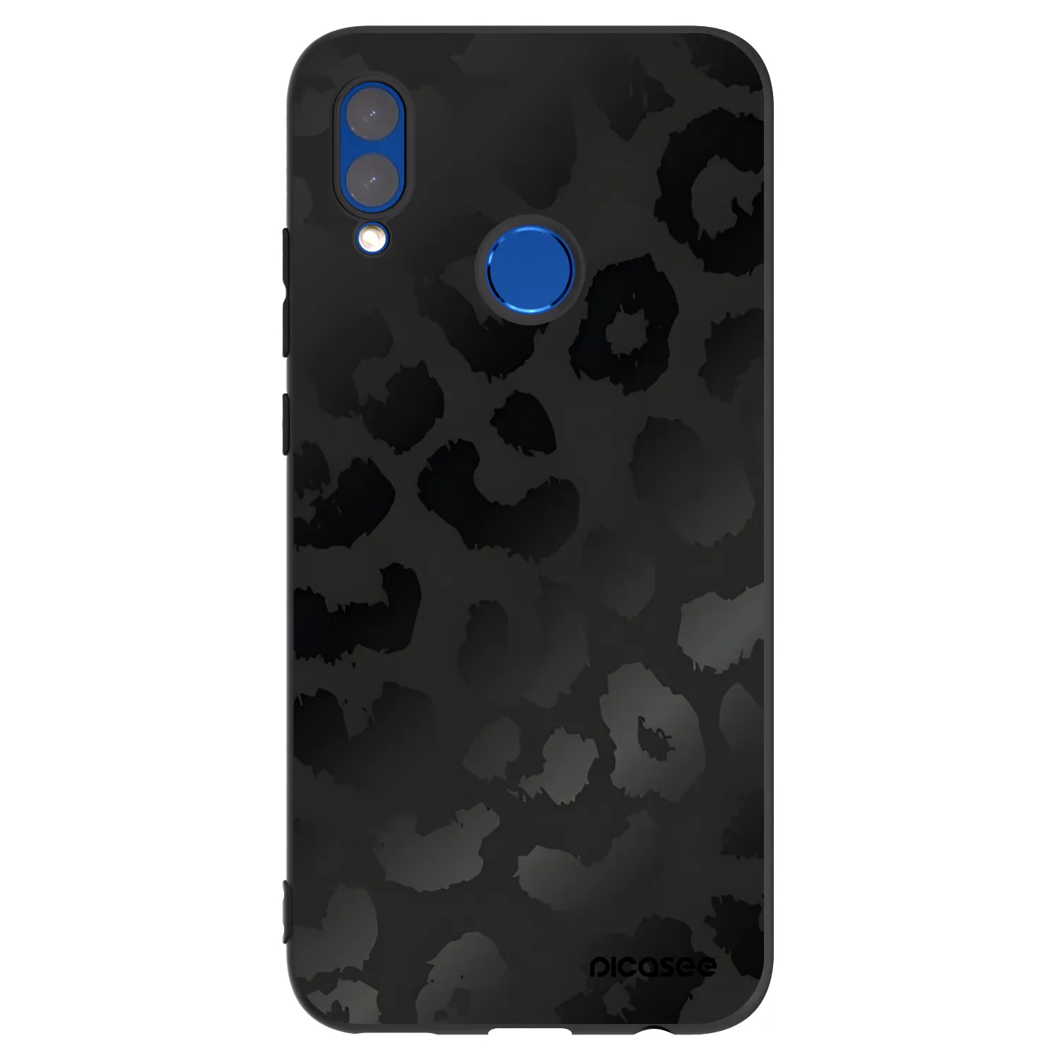 Picasee silikonowe czarne etui na Honor 10 Lite - Midnight Leopard