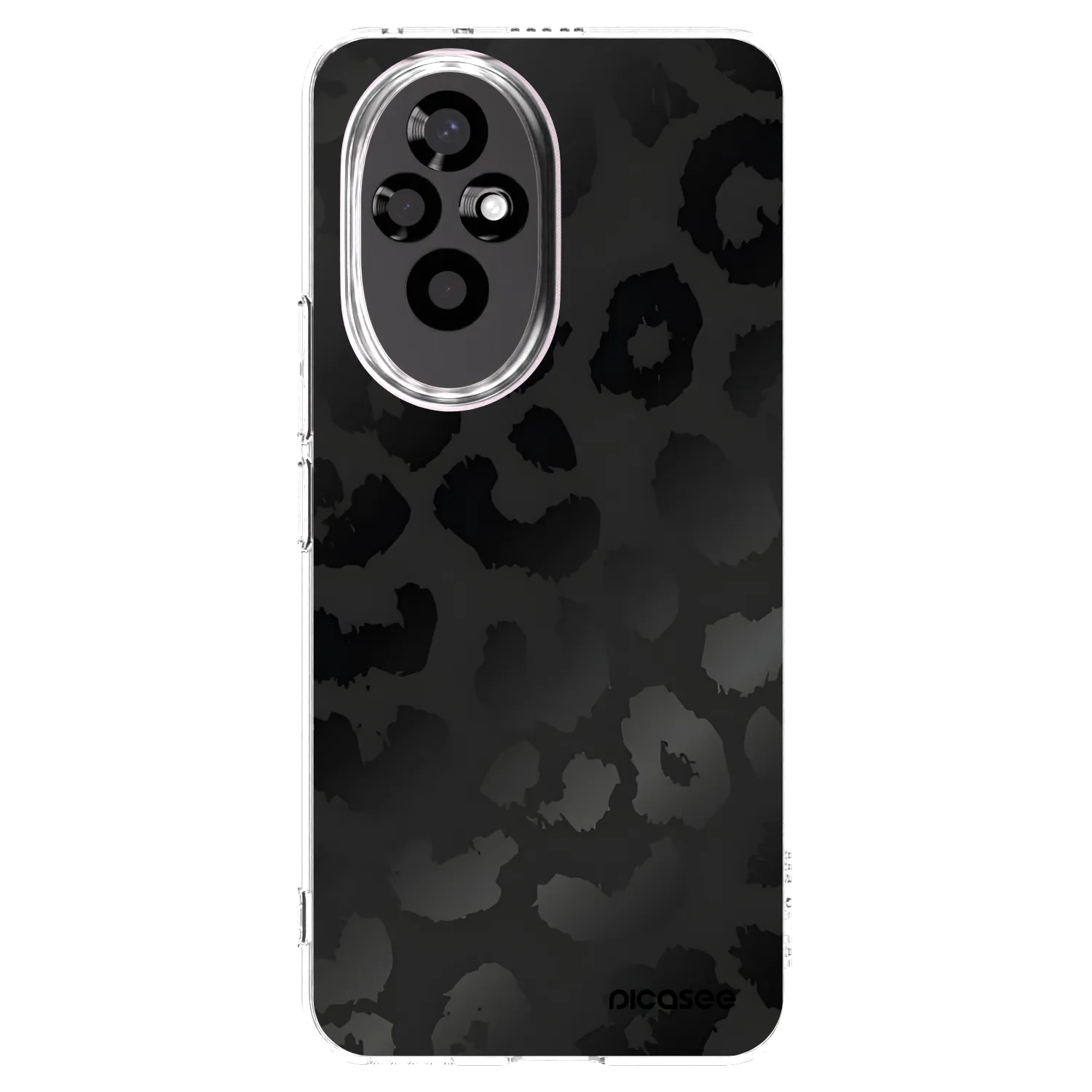 Picasee silikonowe przeźroczyste etui na Honor 200 Pro 5G - Midnight Leopard