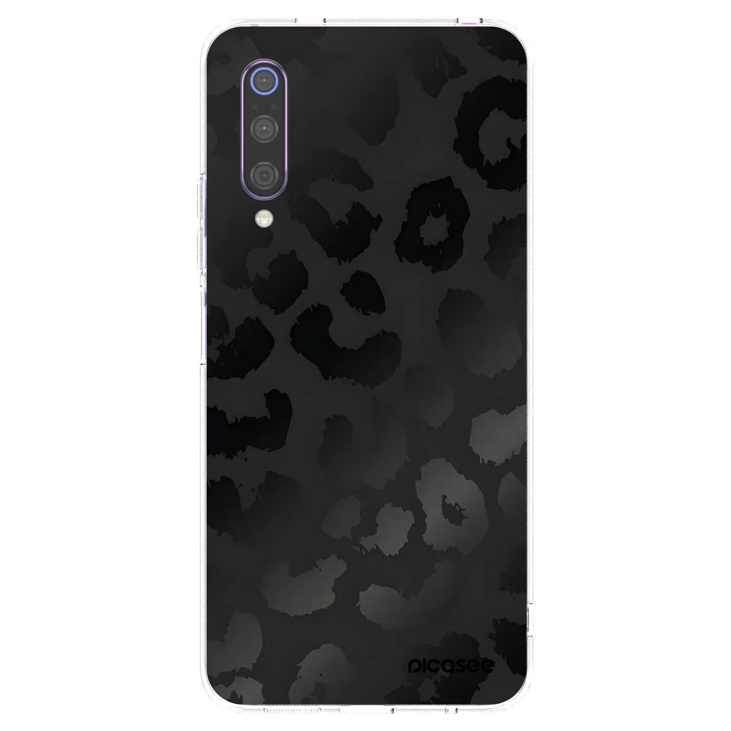 Picasee silikonowe przeźroczyste etui na Xiaomi Mi 9 - Midnight Leopard