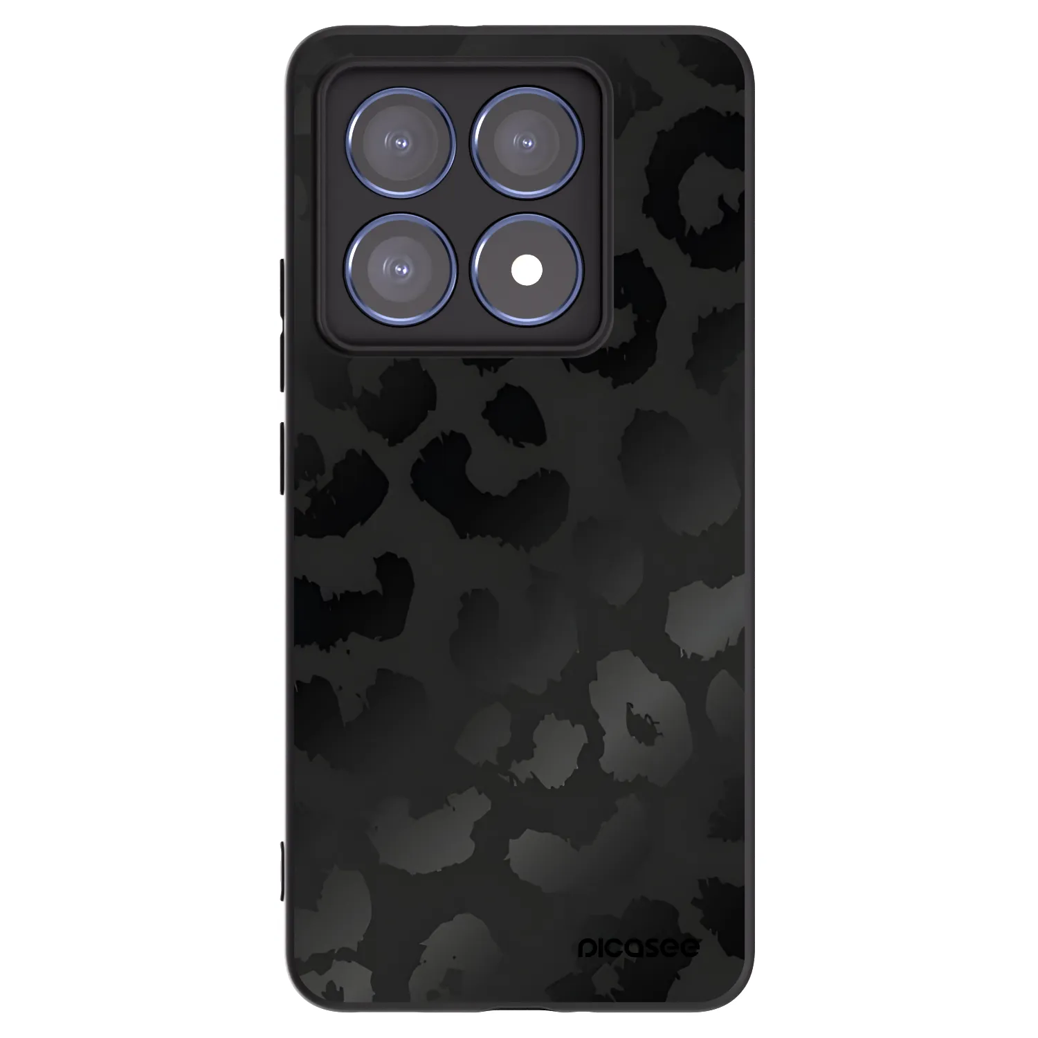 Picasee silikonowe czarne etui na Xiaomi 14T Pro - Midnight Leopard