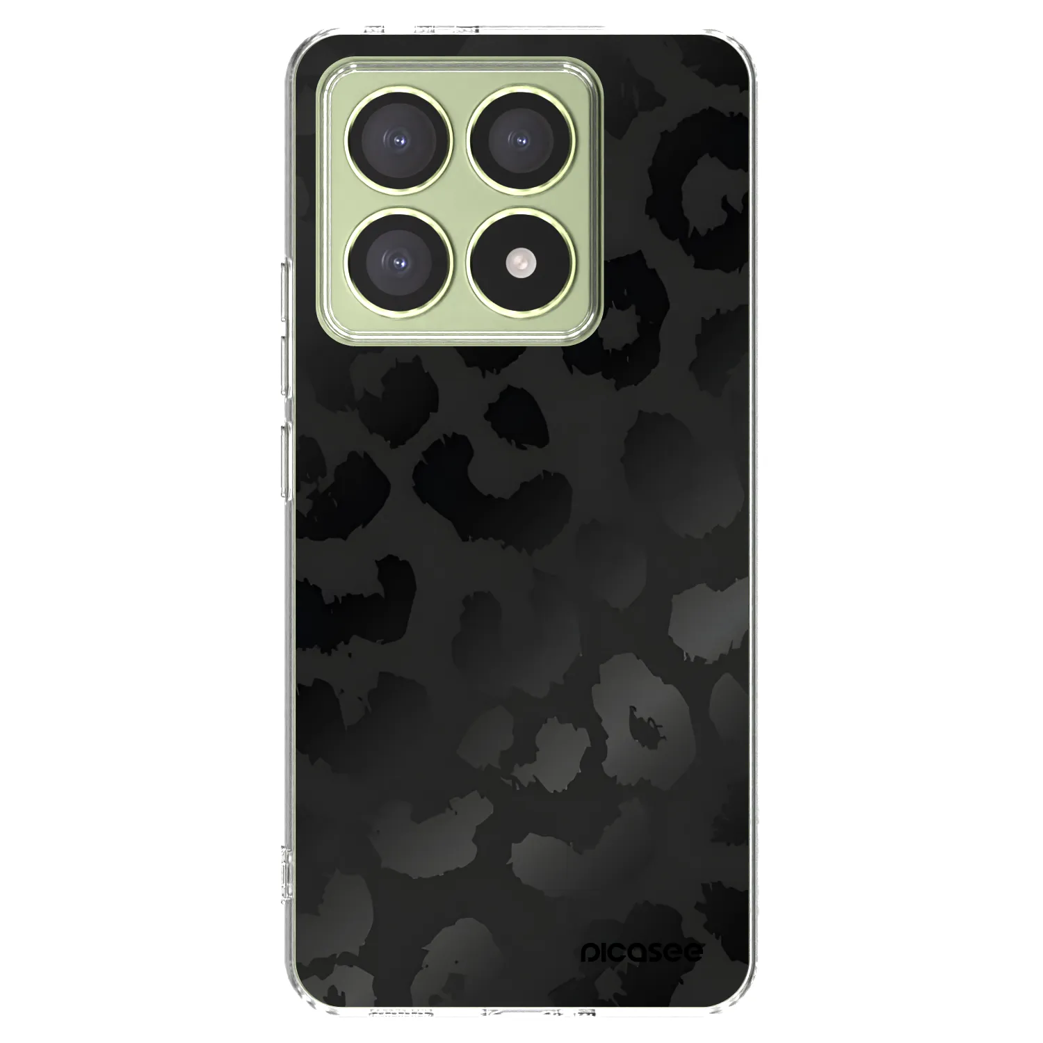 Picasee silikonowe przeźroczyste etui na Xiaomi 14T - Midnight Leopard
