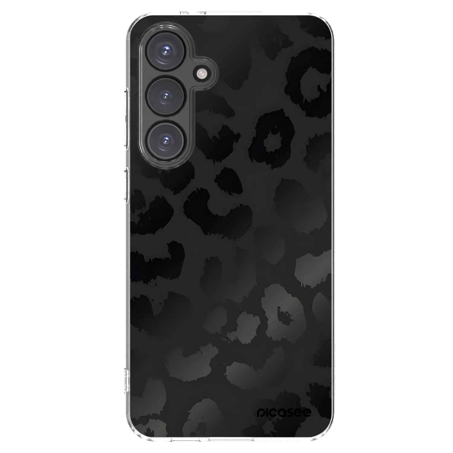 Picasee silikonowe przeźroczyste etui na Samsung Galaxy S24 FE S721B - Midnight Leopard