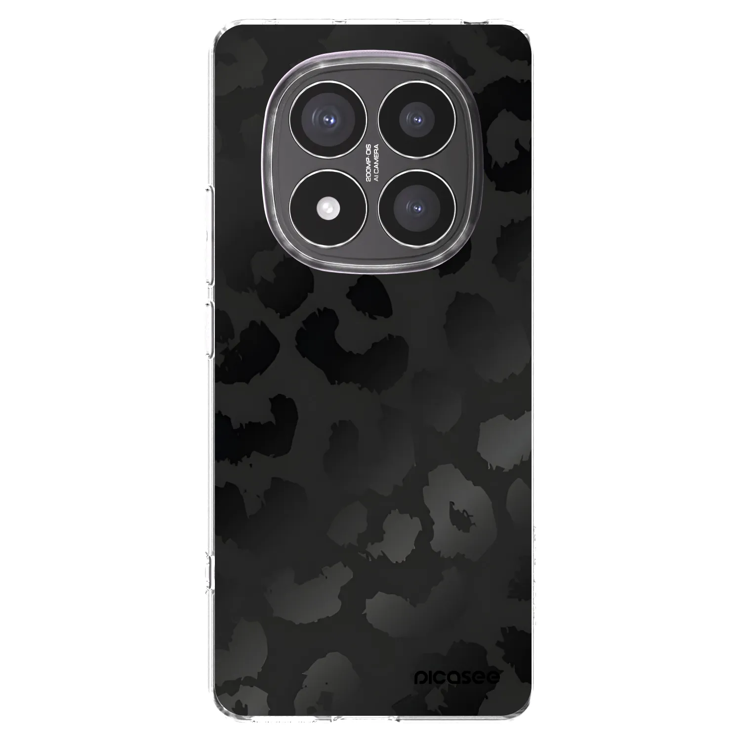 Picasee silikonowe przeźroczyste etui na Xiaomi Redmi Note 14 Pro+ 5G - Midnight Leopard