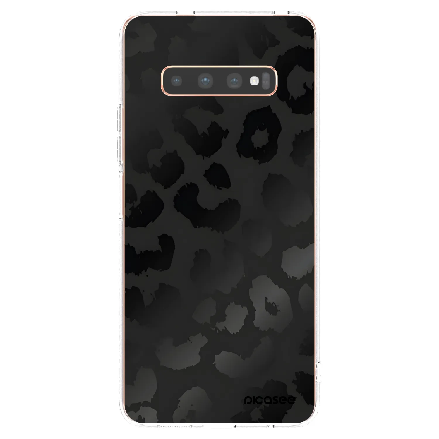 Picasee silikonowe przeźroczyste etui na Samsung Galaxy S10 Plus G975 - Midnight Leopard
