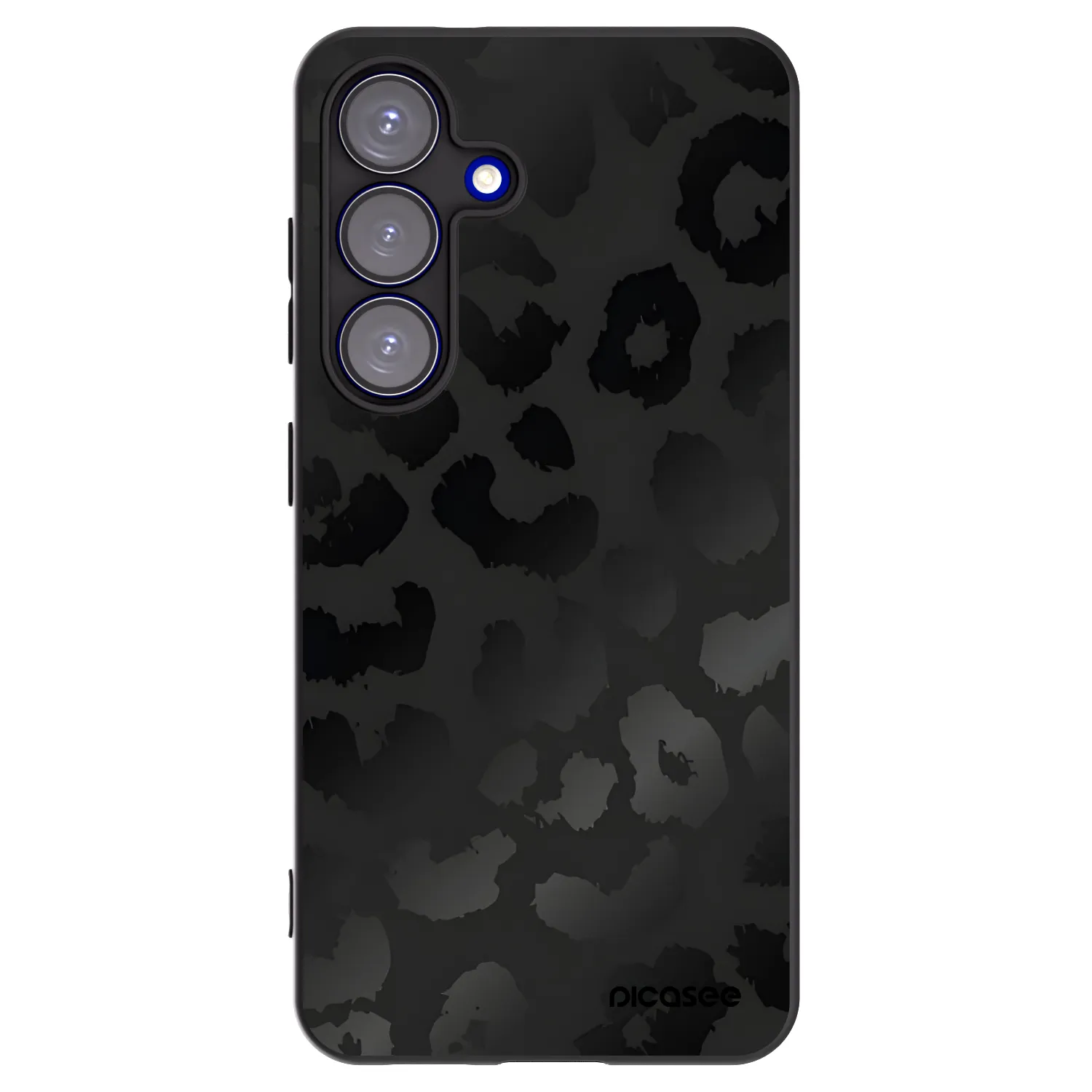 Picasee silikonowe czarne etui na Samsung Galaxy S25 5G - Midnight Leopard