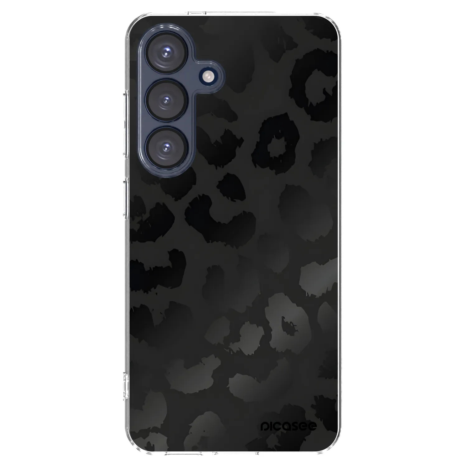 Picasee silikonowe przeźroczyste etui na Samsung Galaxy S25 5G - Midnight Leopard