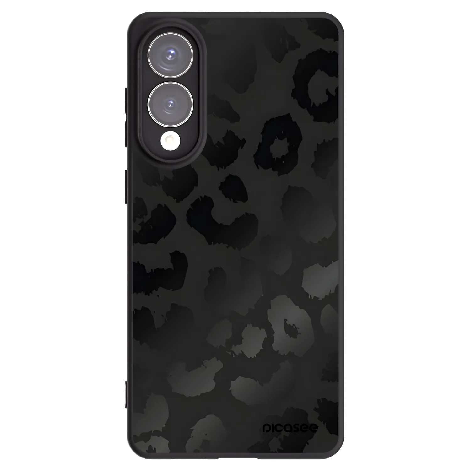 Picasee silikonowe czarne etui na Samsung Galaxy S25 Edge 5G - Midnight Leopard