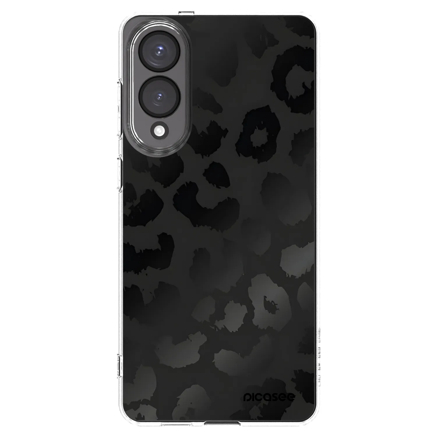 Picasee silikonowe przeźroczyste etui na Samsung Galaxy S25 Edge 5G - Midnight Leopard