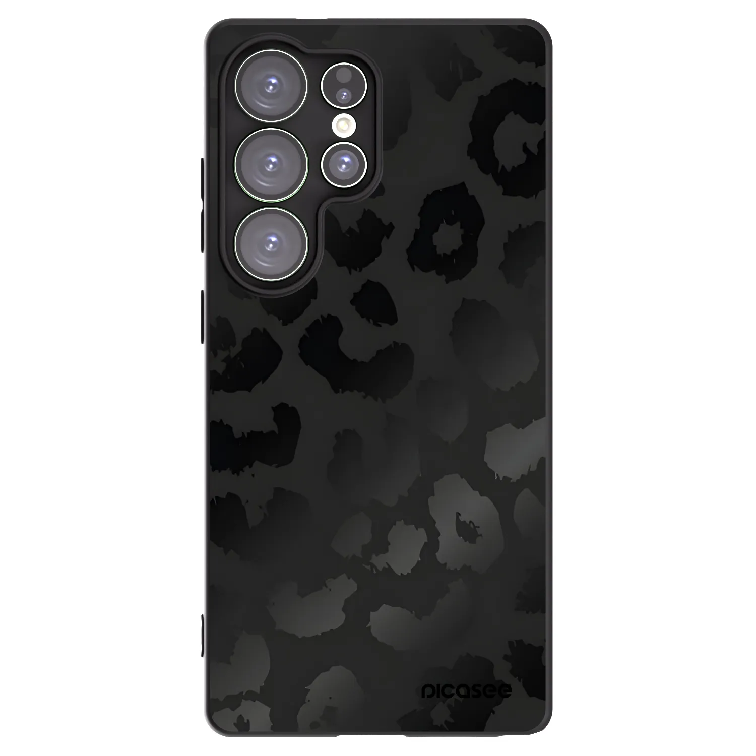 Picasee silikonowe czarne etui na Samsung Galaxy S25 Ultra 5G - Midnight Leopard