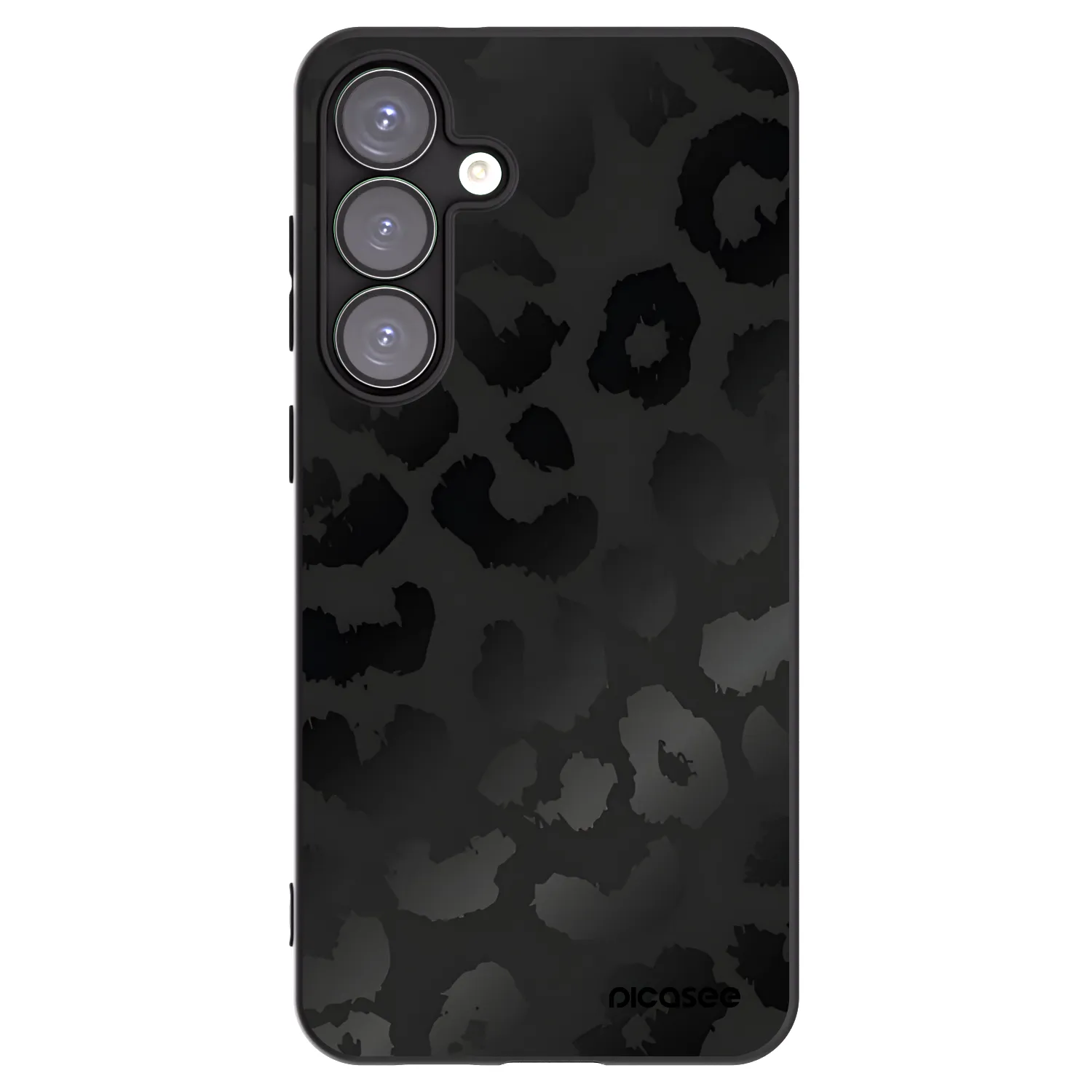 Picasee silikonowe czarne etui na Samsung Galaxy S25+ 5G - Midnight Leopard