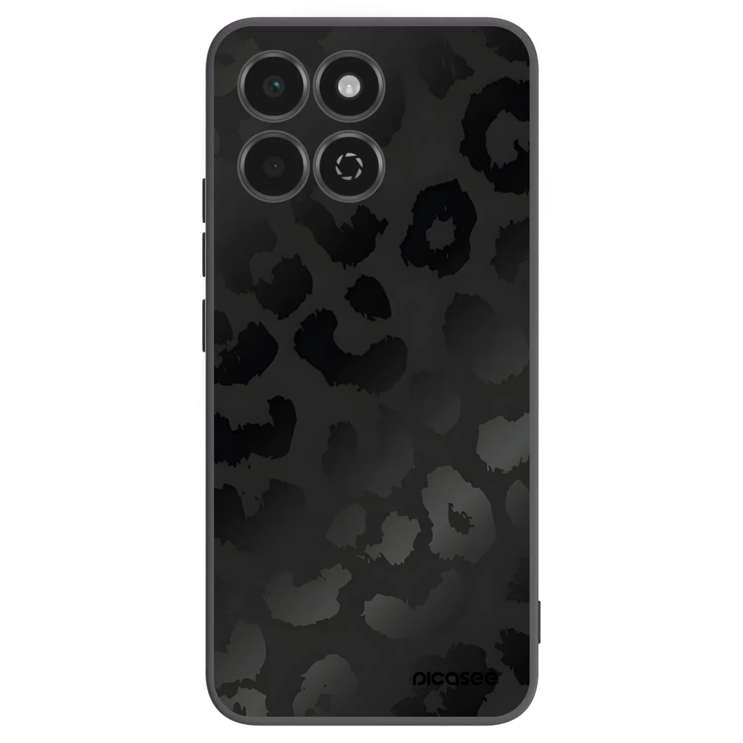 Picasee silikonowe czarne etui na Honor 200 Smart 5G - Midnight Leopard