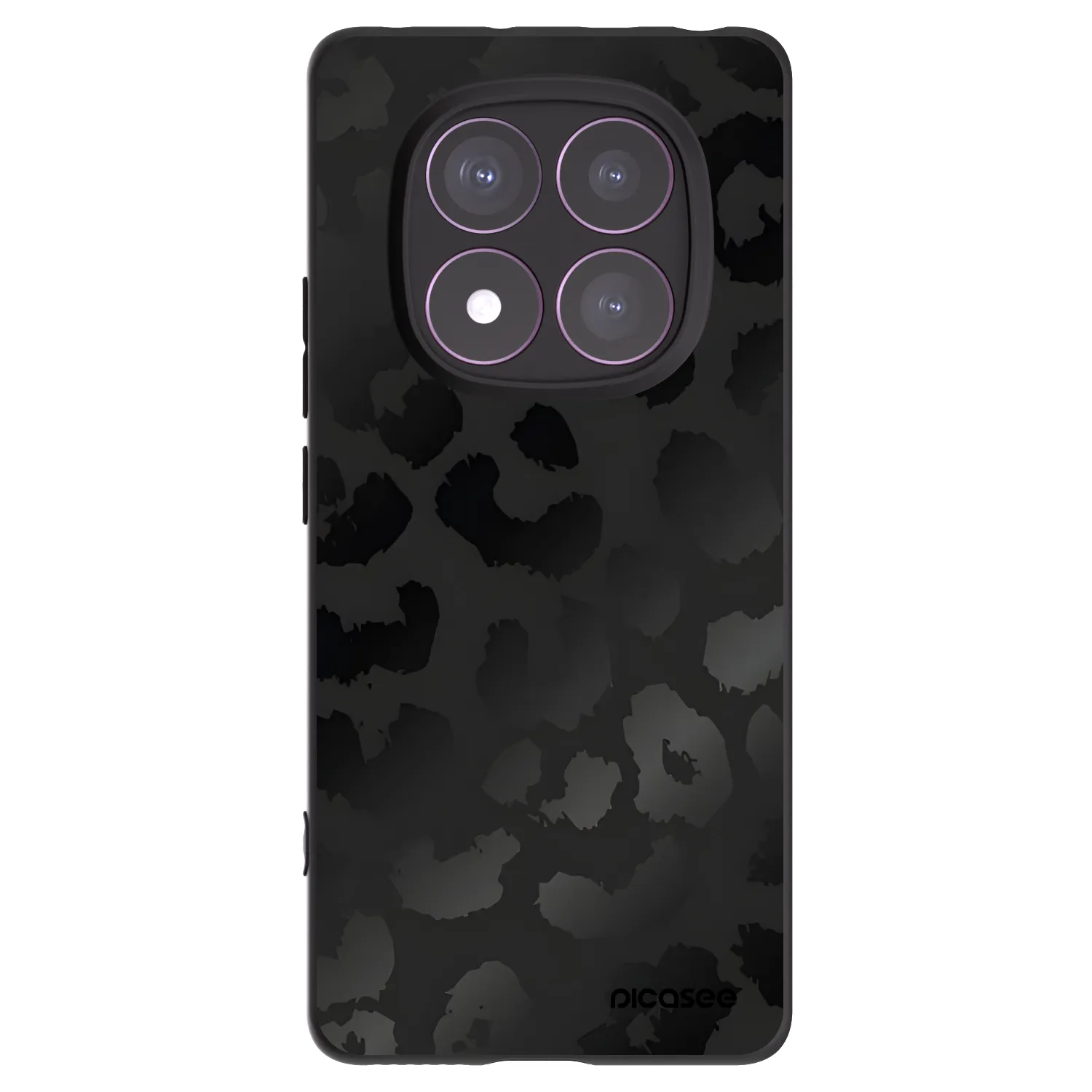 Picasee silikonowe czarne etui na Xiaomi Redmi Note 14 Pro 4G - Midnight Leopard