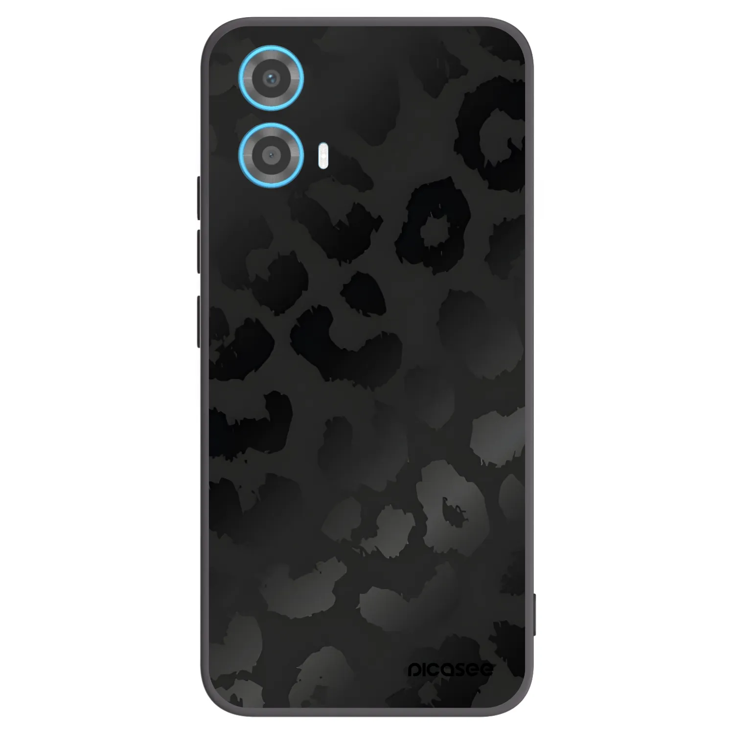 Picasee silikonowe czarne etui na Motorola Moto G34 5G - Midnight Leopard