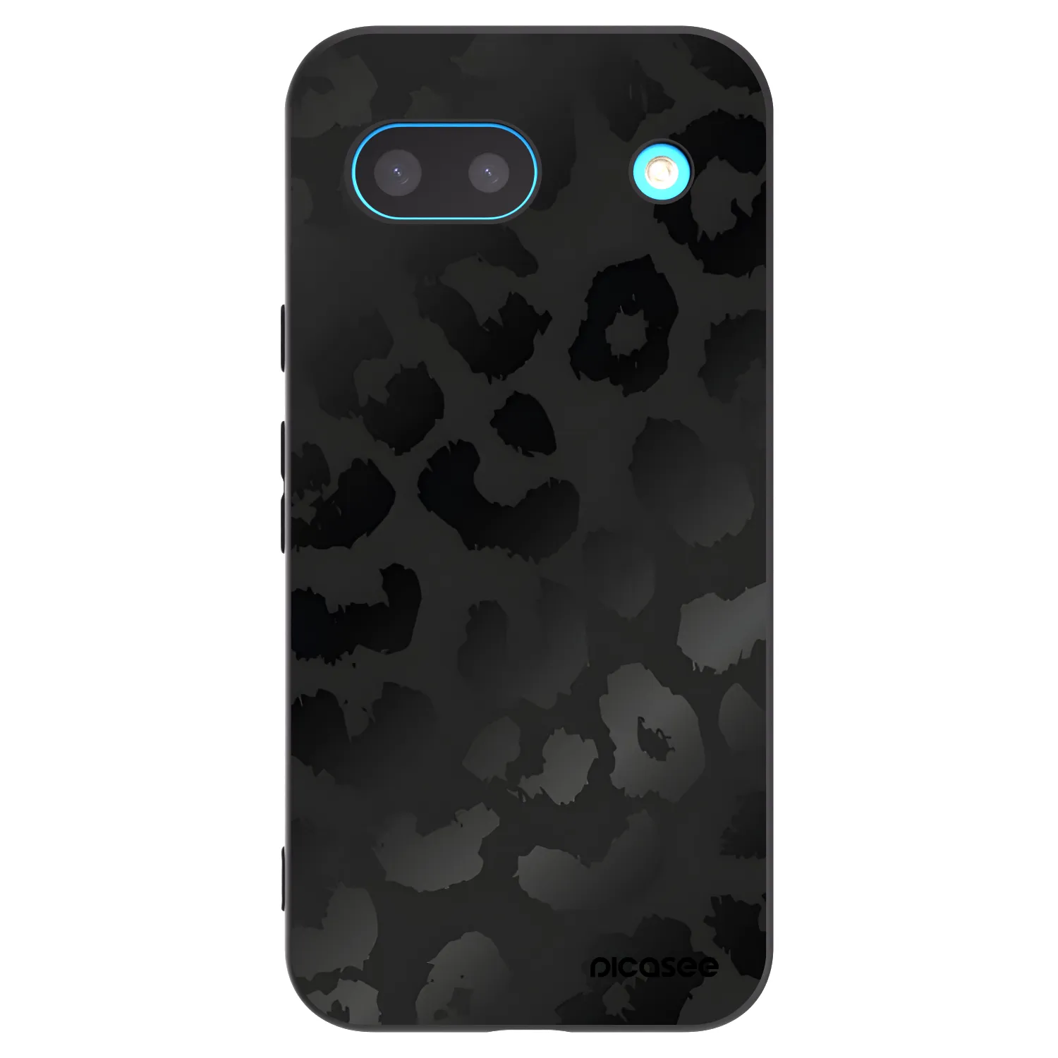 Picasee silikonowe czarne etui na Google Pixel 8a - Midnight Leopard