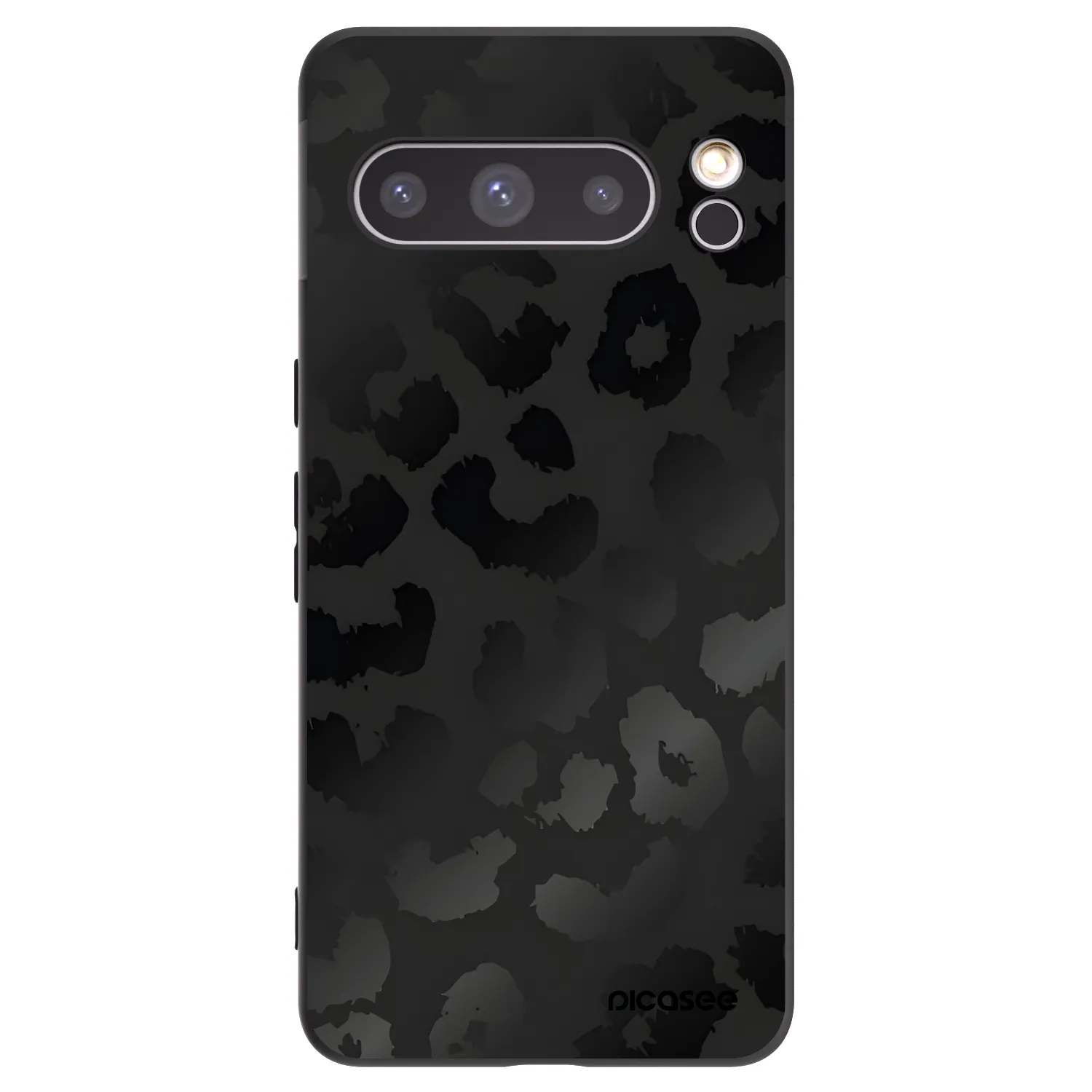 Picasee silikonowe czarne etui na Google Pixel 8 Pro - Midnight Leopard
