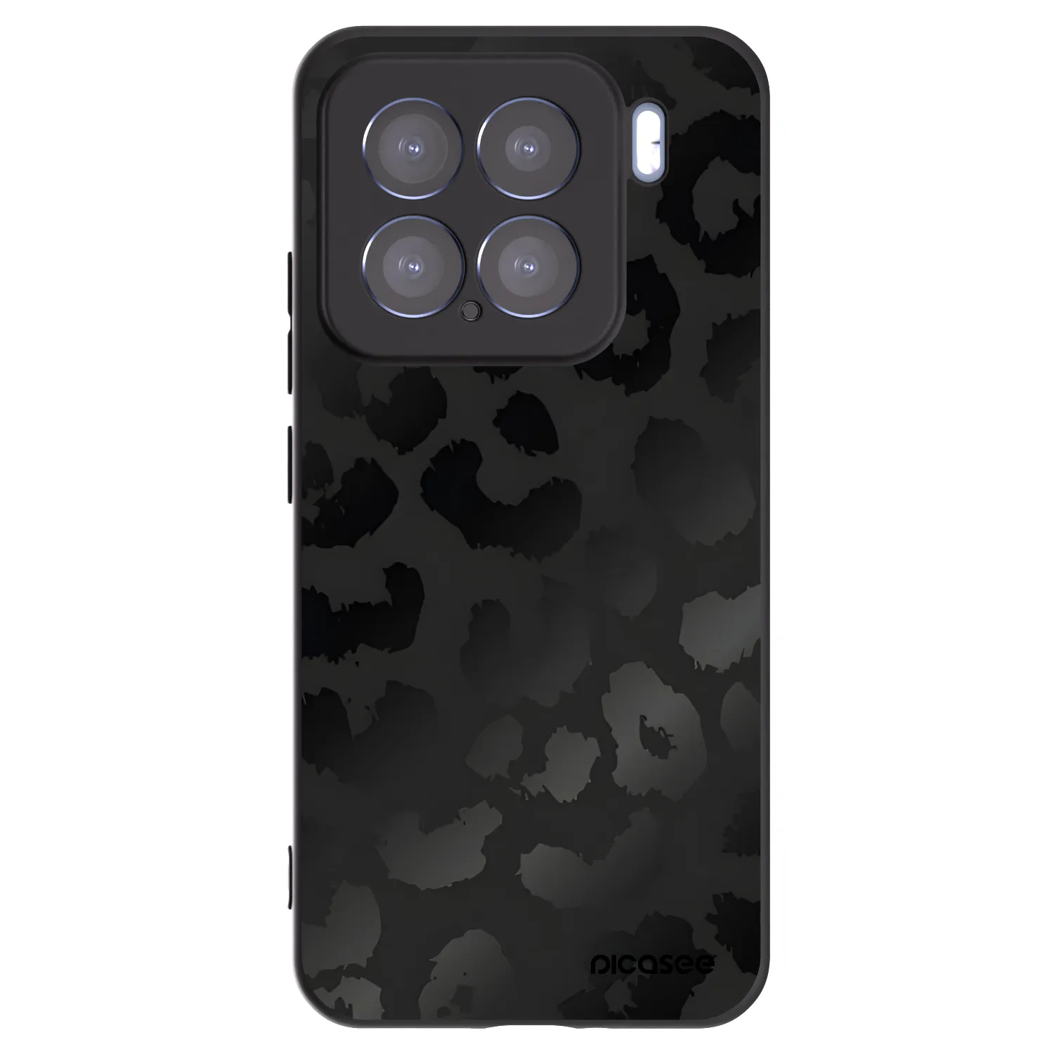 Picasee silikonowe czarne etui na Xiaomi 15 - Midnight Leopard